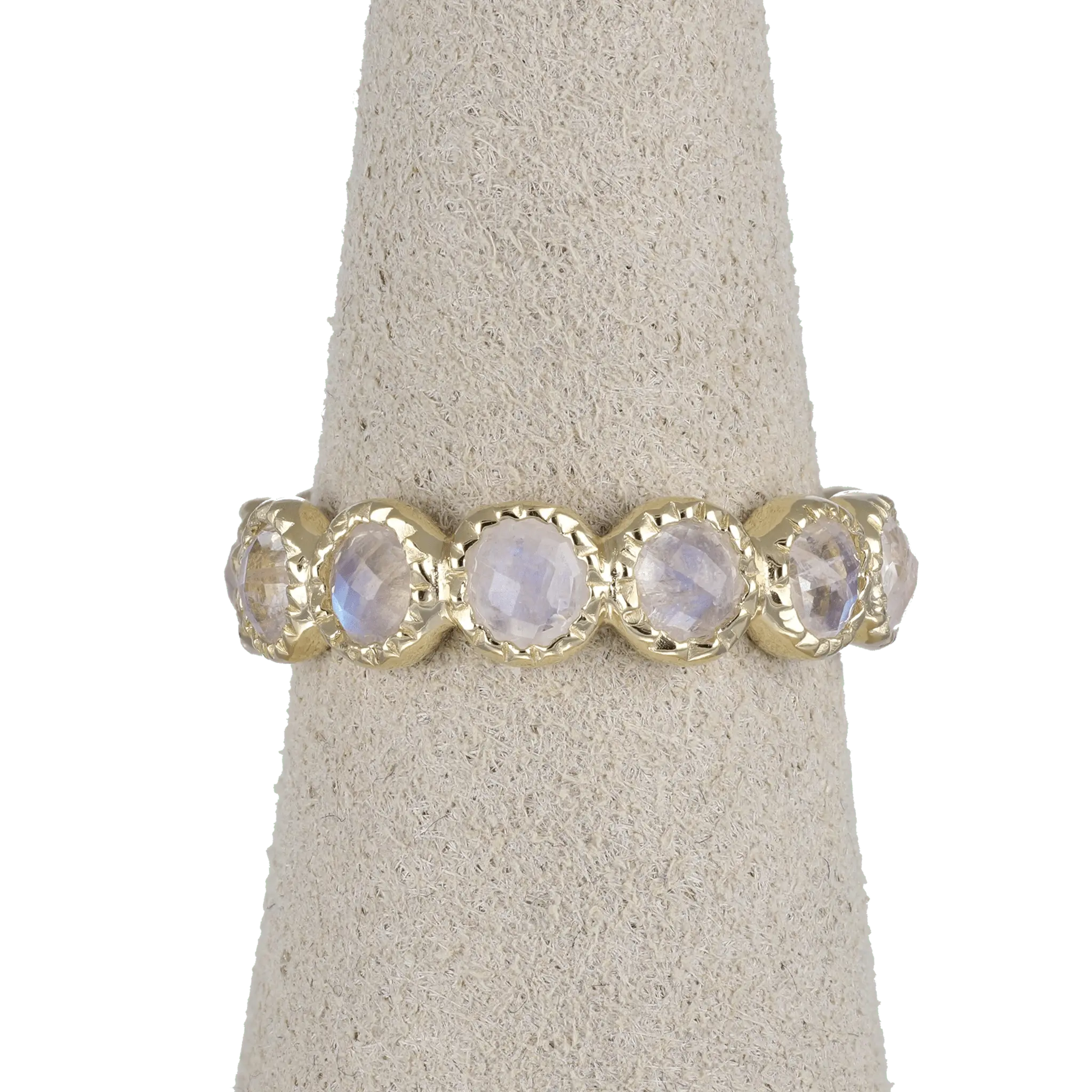 BEATTI Ring Gold / Rainbow Moonstone / 5 Size (15.75mm) Sample Sale • Multi Gemstones Ring SS25 SS25 RI 003 SV MR 5 Sample Sale • Multi Gemstones Ring SS25
