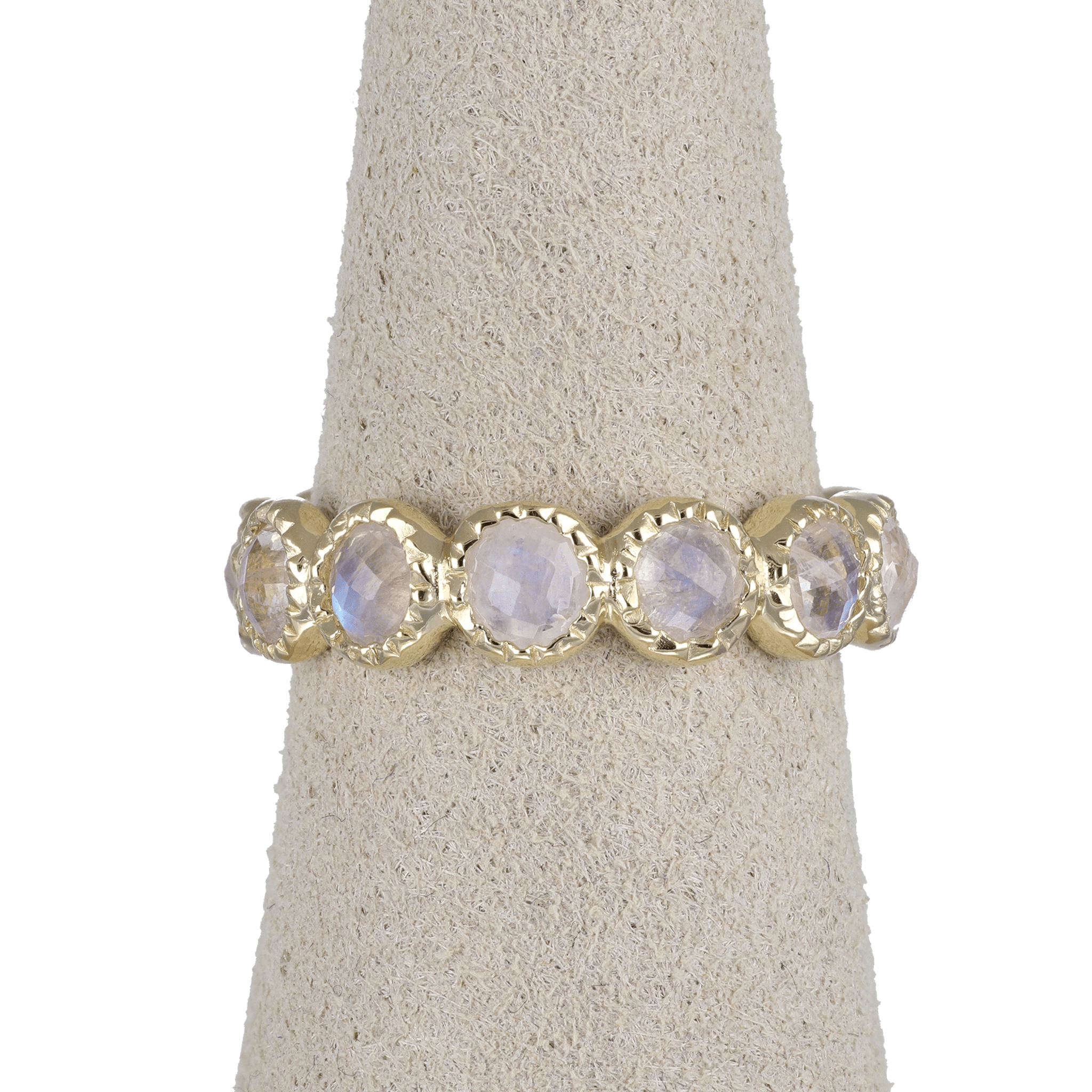 BEATTI Ring Gold / Rainbow Moonstone / 5 Size (15.75mm) Sample Sale • Multi Gemstones Ring SS25 SS25 RI 003 SV MR 5 Sample Sale • Multi Gemstones Ring SS25