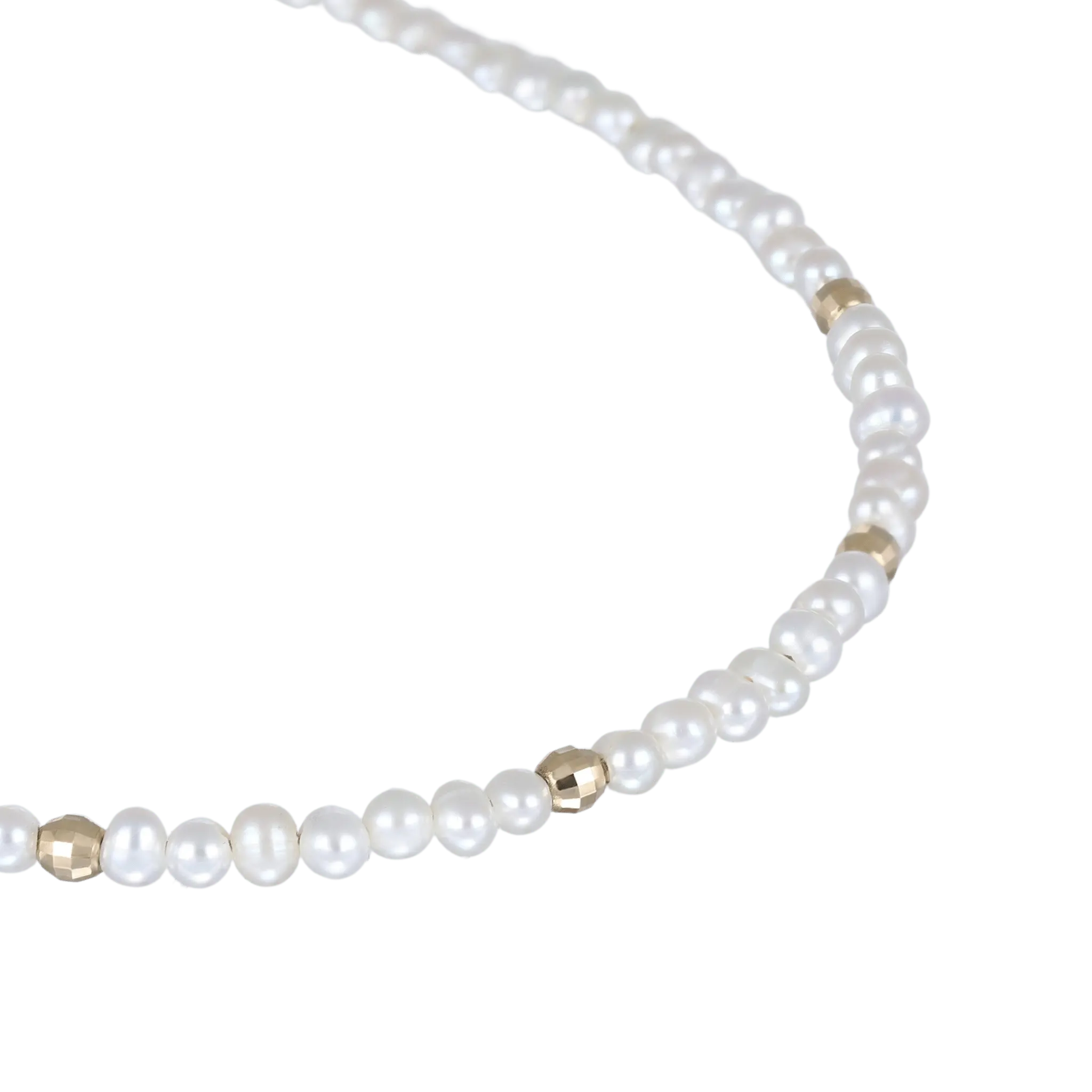 BEATTI Bracelet Gold / Pearl Sample Sale • White Pearl Bracelet YG SS25 SS25 BR 020 YG Sample Sale • White Pearl Bracelet YG SS25