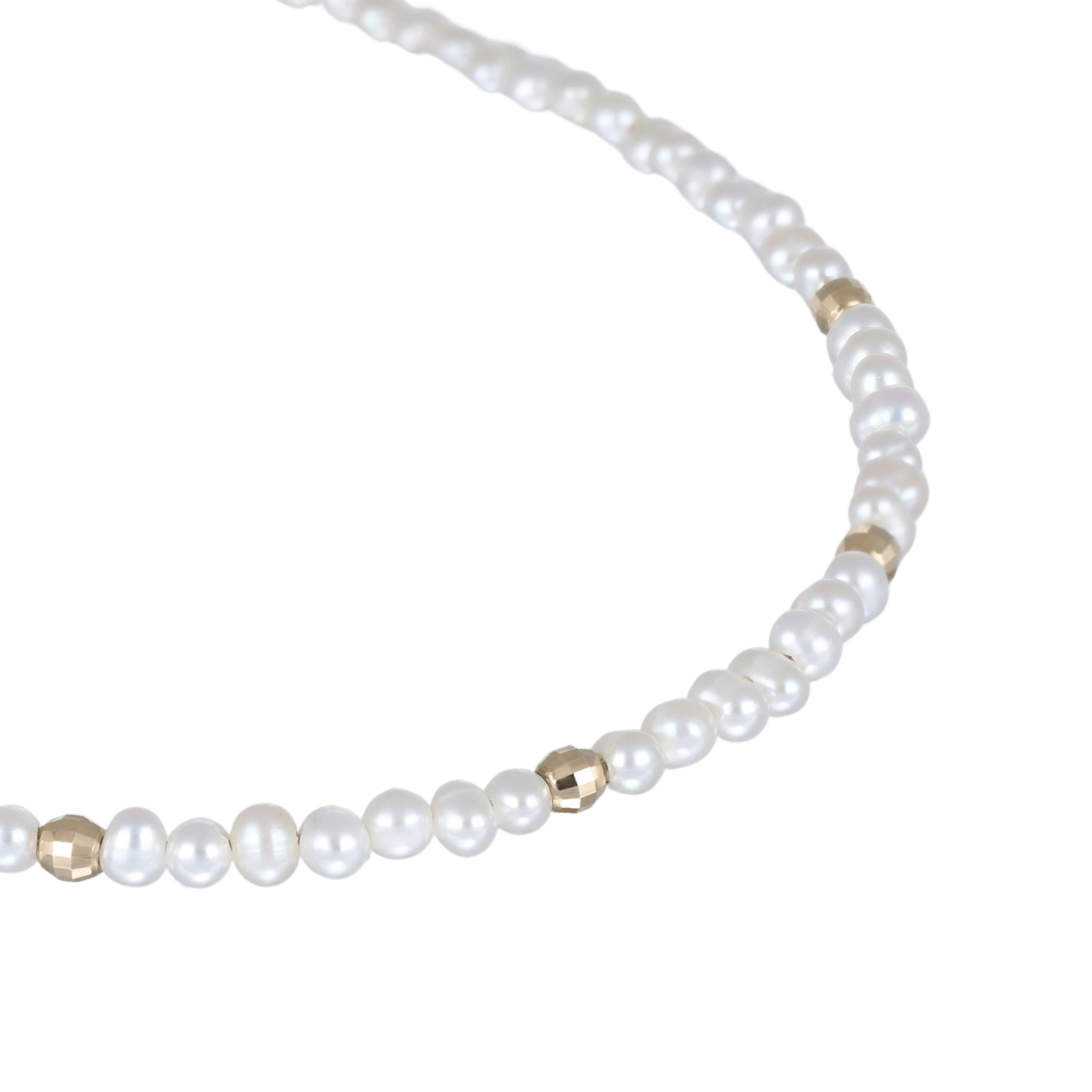 BEATTI Bracelet Gold / Pearl Sample Sale • White Pearl Bracelet YG SS25 SS25 BR 020 YG Sample Sale • White Pearl Bracelet YG SS25