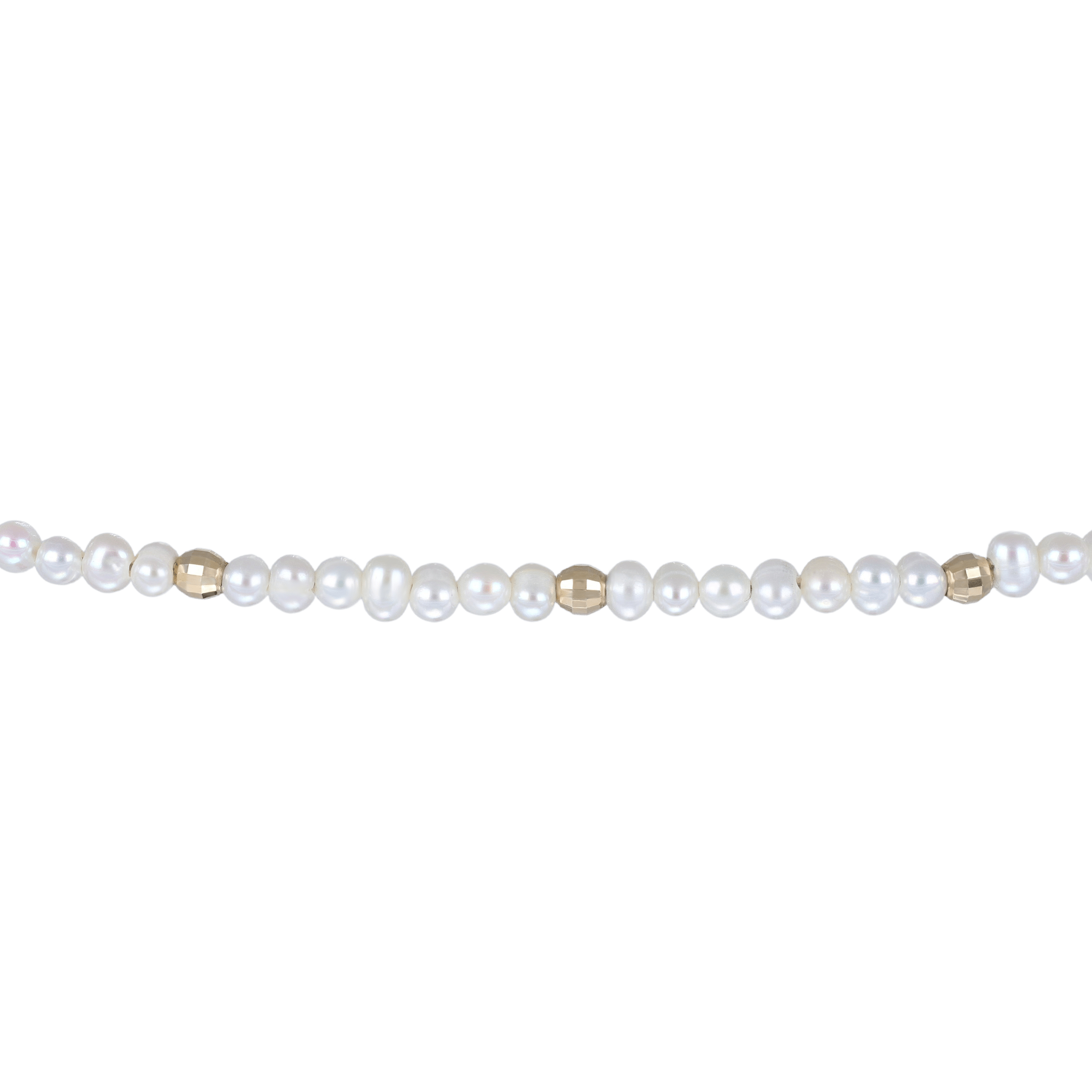 BEATTI Bracelet Gold / Pearl Sample Sale • White Pearl Bracelet YG SS25 SS25 BR 020 YG Sample Sale • White Pearl Bracelet YG SS25