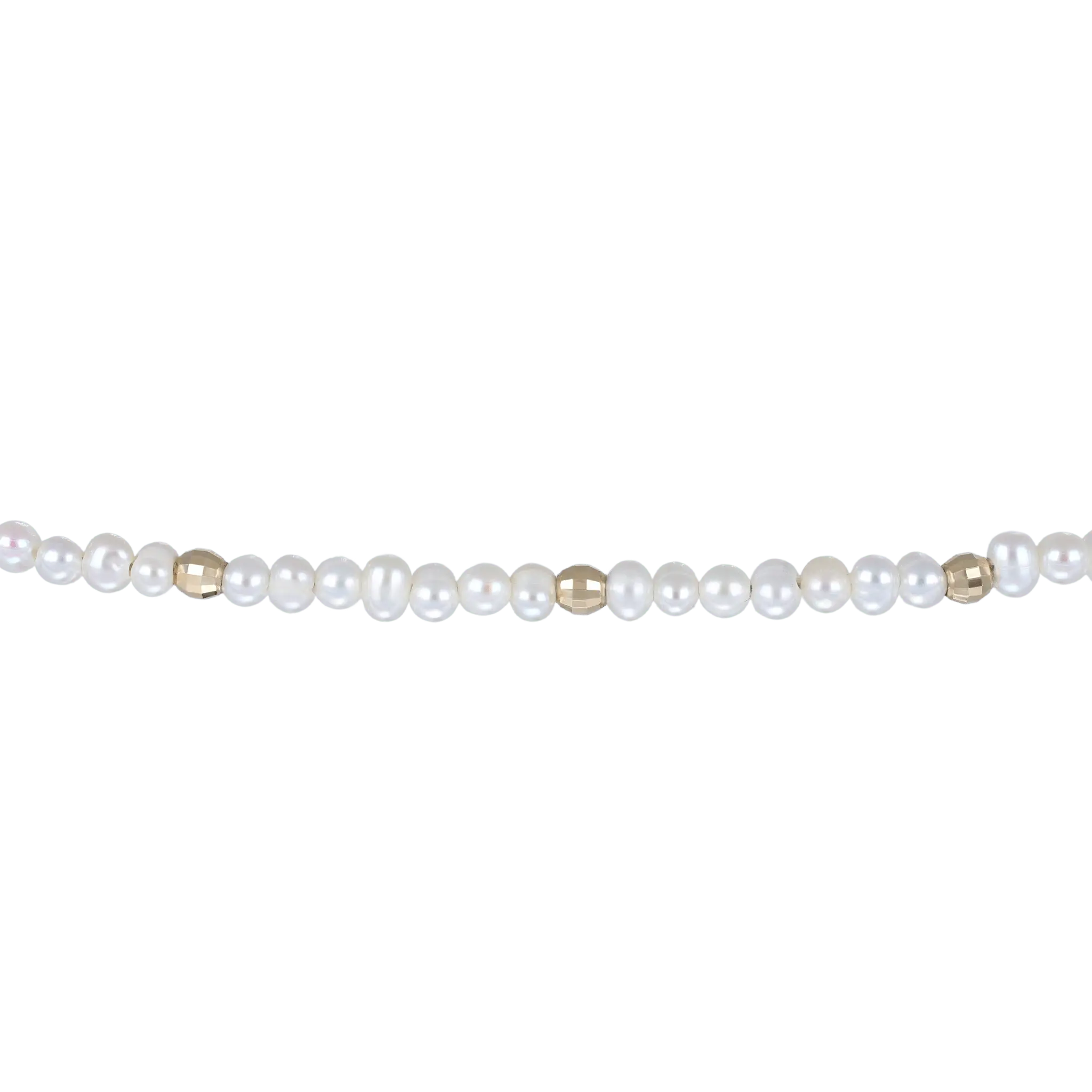 BEATTI Bracelet Gold / Pearl Sample Sale • White Pearl Bracelet YG SS25 SS25 BR 020 YG Sample Sale • White Pearl Bracelet YG SS25