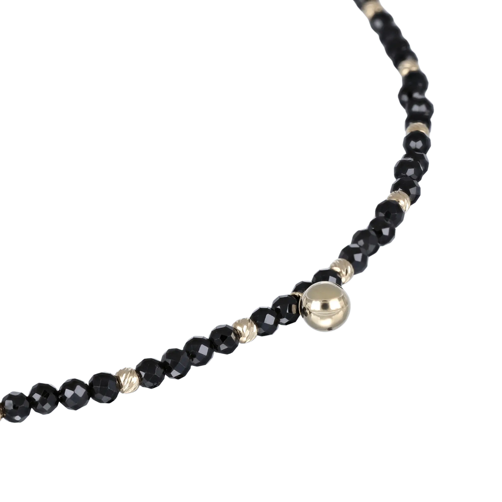 BEATTI Bracelet Gold / Black Spinel Sample Sale • Black Spinel Bracelet YG SS25 SS25 BR 021 YG Sample Sale • Black Spinel Bracelet YG SS25