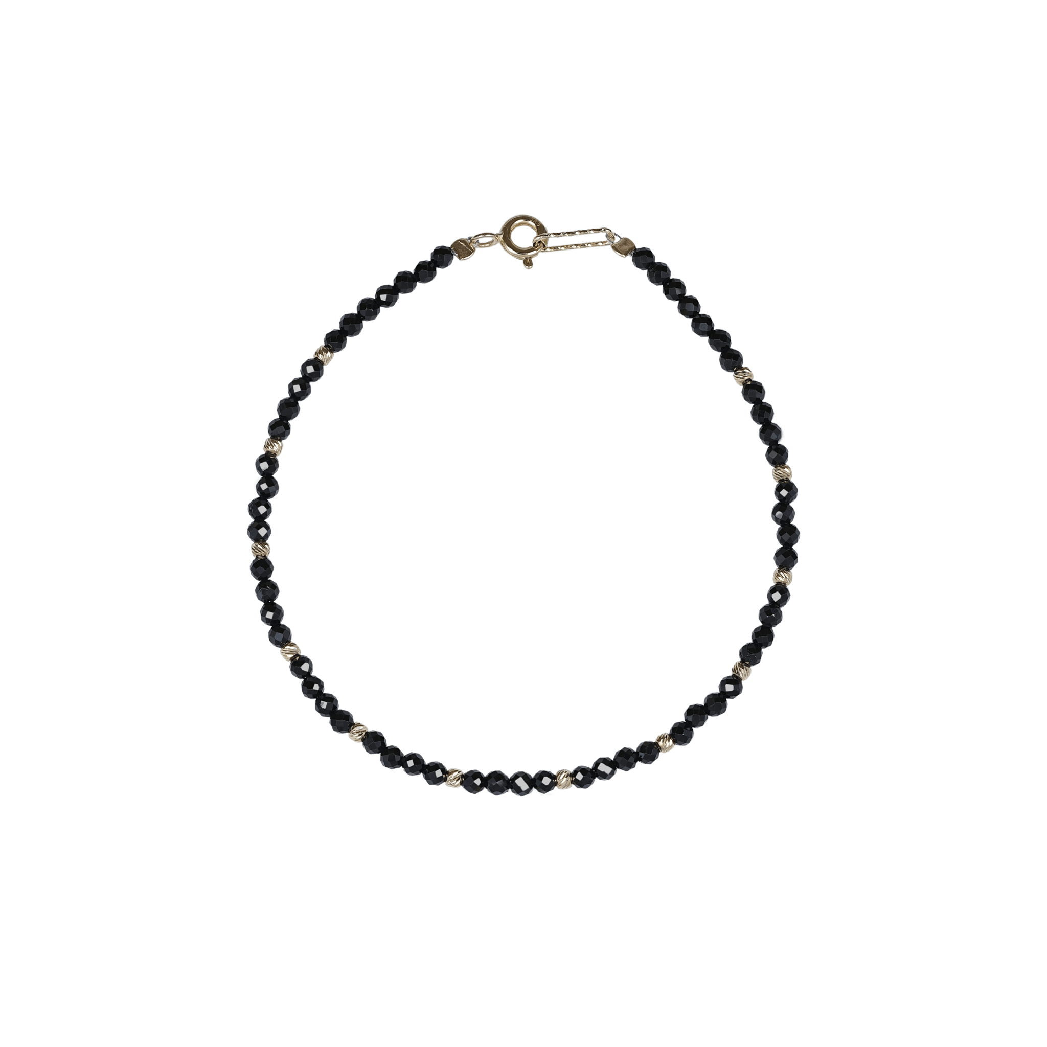 BEATTI Bracelet Gold / Black Spinel Sample Sale • Black Spinel Bracelet YG SS25 SS25 BR 022 YG Sample Sale • Black Spinel Bracelet YG SS25