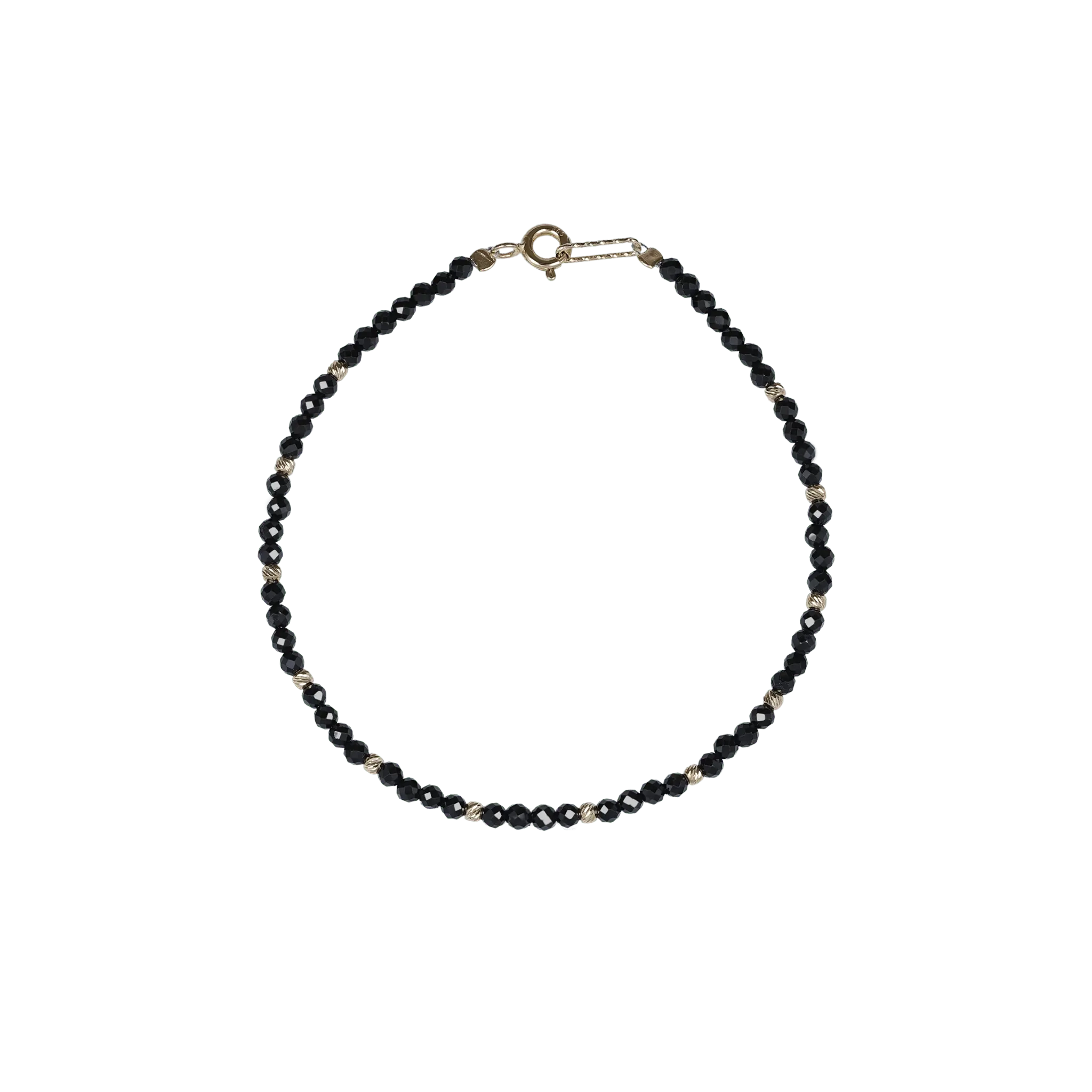 BEATTI Bracelet Gold / Black Spinel Sample Sale • Black Spinel Bracelet YG SS25 SS25 BR 022 YG Sample Sale • Black Spinel Bracelet YG SS25