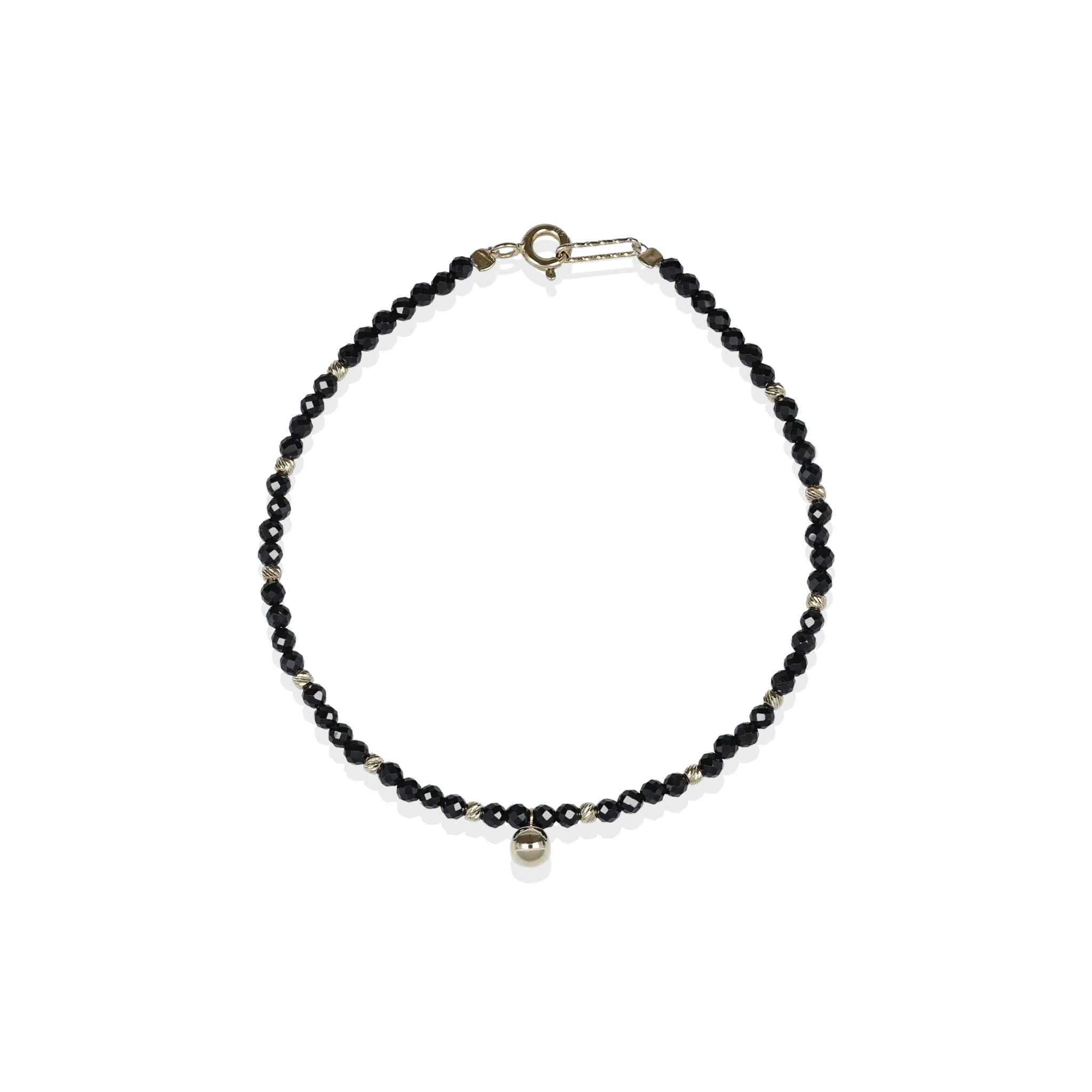 BEATTI Bracelet Gold / Black Spinel Sample Sale • Black Spinel Bracelet YG SS25 SS25 BR 021 YG Sample Sale • Black Spinel Bracelet YG SS25