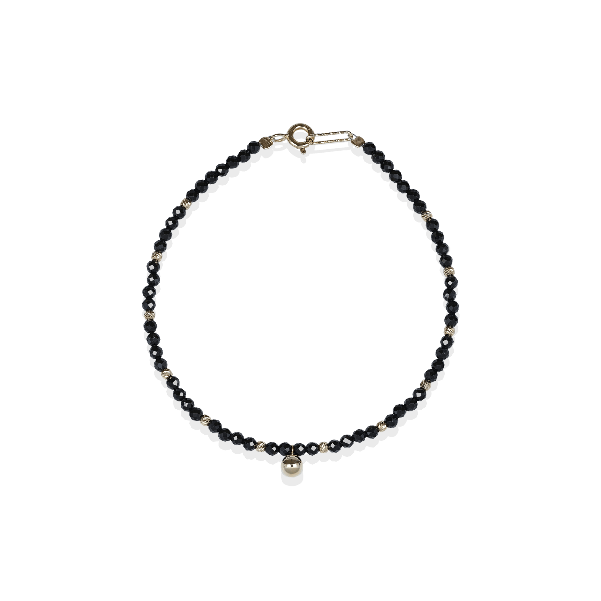 BEATTI Bracelet Gold / Black Spinel Sample Sale • Black Spinel Bracelet YG SS25 SS25 BR 021 YG Sample Sale • Black Spinel Bracelet YG SS25