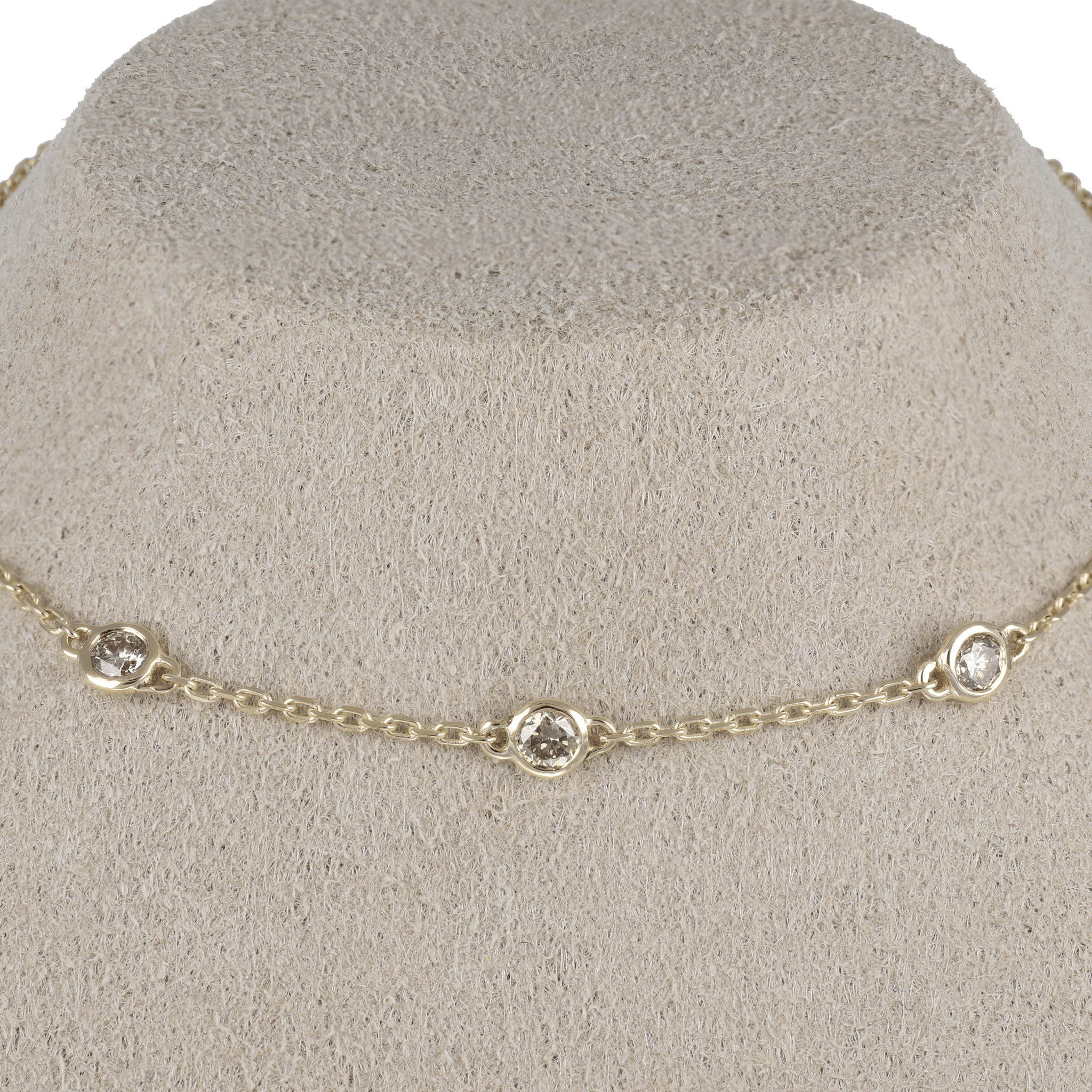 BEATTI Earring Gold / Champagne Diamond Sample Sale • 14K Solid Bezel Champagne Diamond Bracelet SS25 SS25 BR 007 14K DIA Sample Sale • 14K Solid Bezel Champagne Diamond Bracelet SS25