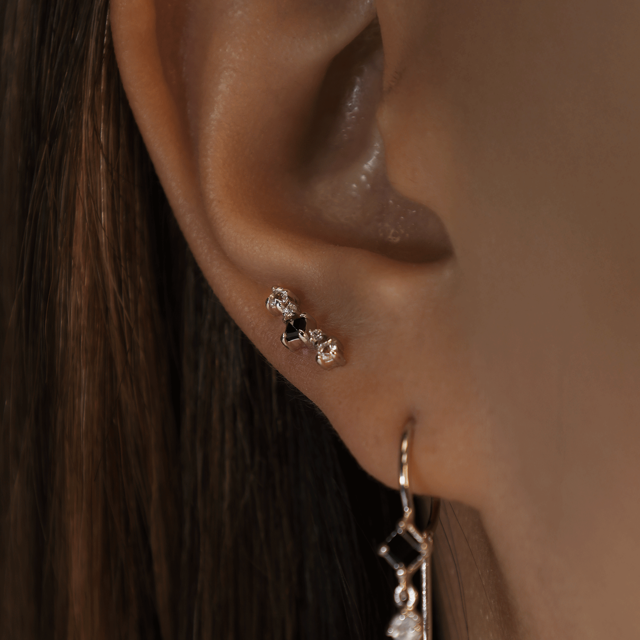 BEATTI Threadless Ends BTE048 • Black Spinel Flat Back Stud BTE048 • Black Spinel Flat Back Stud