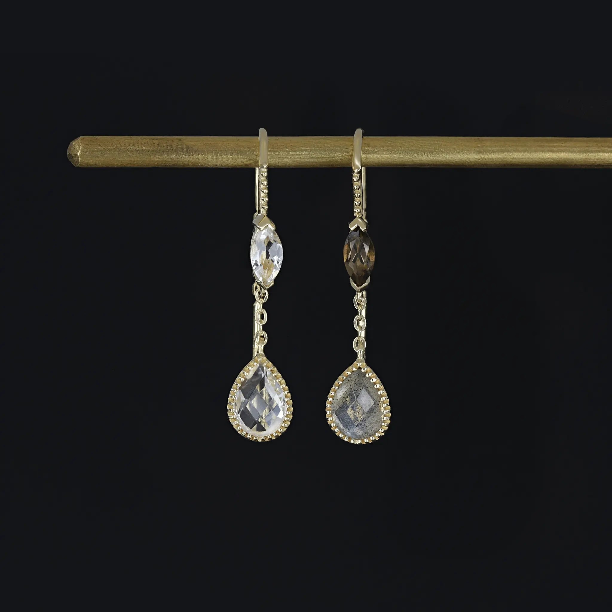 BEATTI Threaders BTE046 • Gemstone Threader Earrings BTE046 • Gemstone Threader Earrings