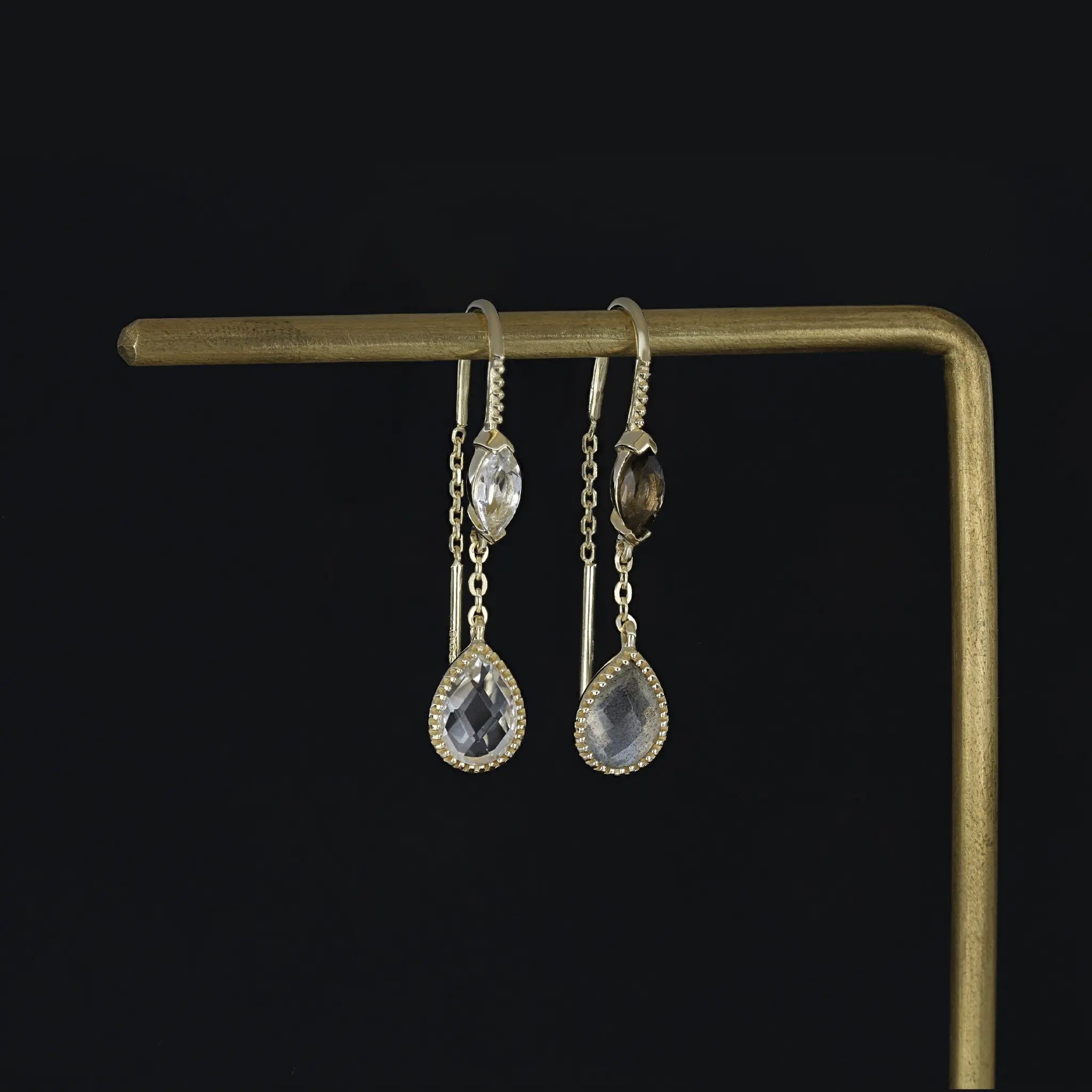 BEATTI Threaders BTE046 • Gemstone Threader Earrings BTE046 • Gemstone Threader Earrings
