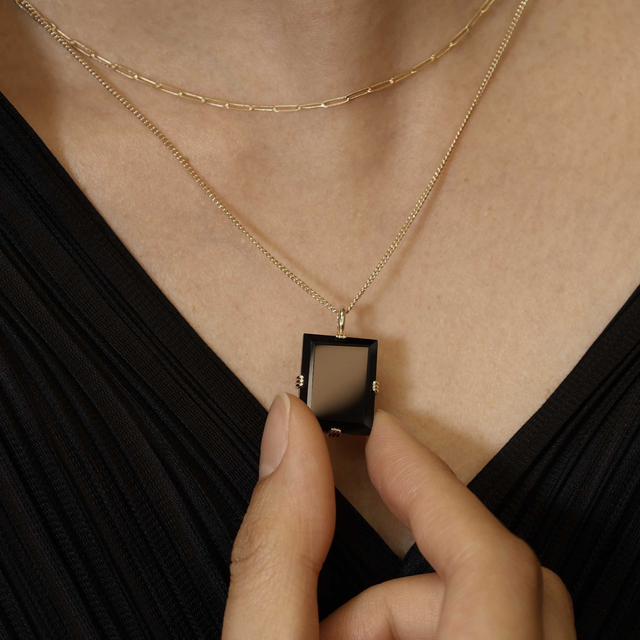 BEATTI Pendants BTP062 • Square Gemstone Necklace Pendant BTP062 • Square Gemstone Necklace Pendant