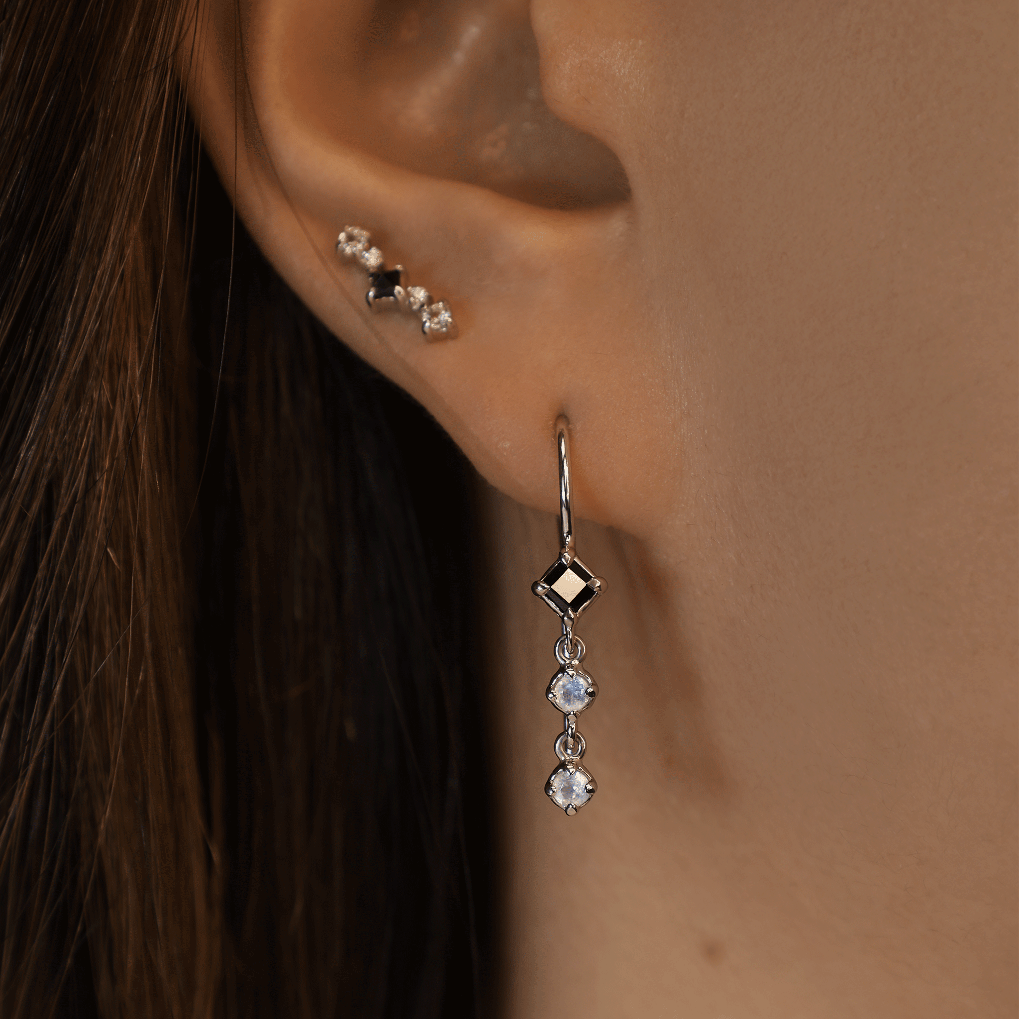 Lunel • Natural Gemstone Open Hoops