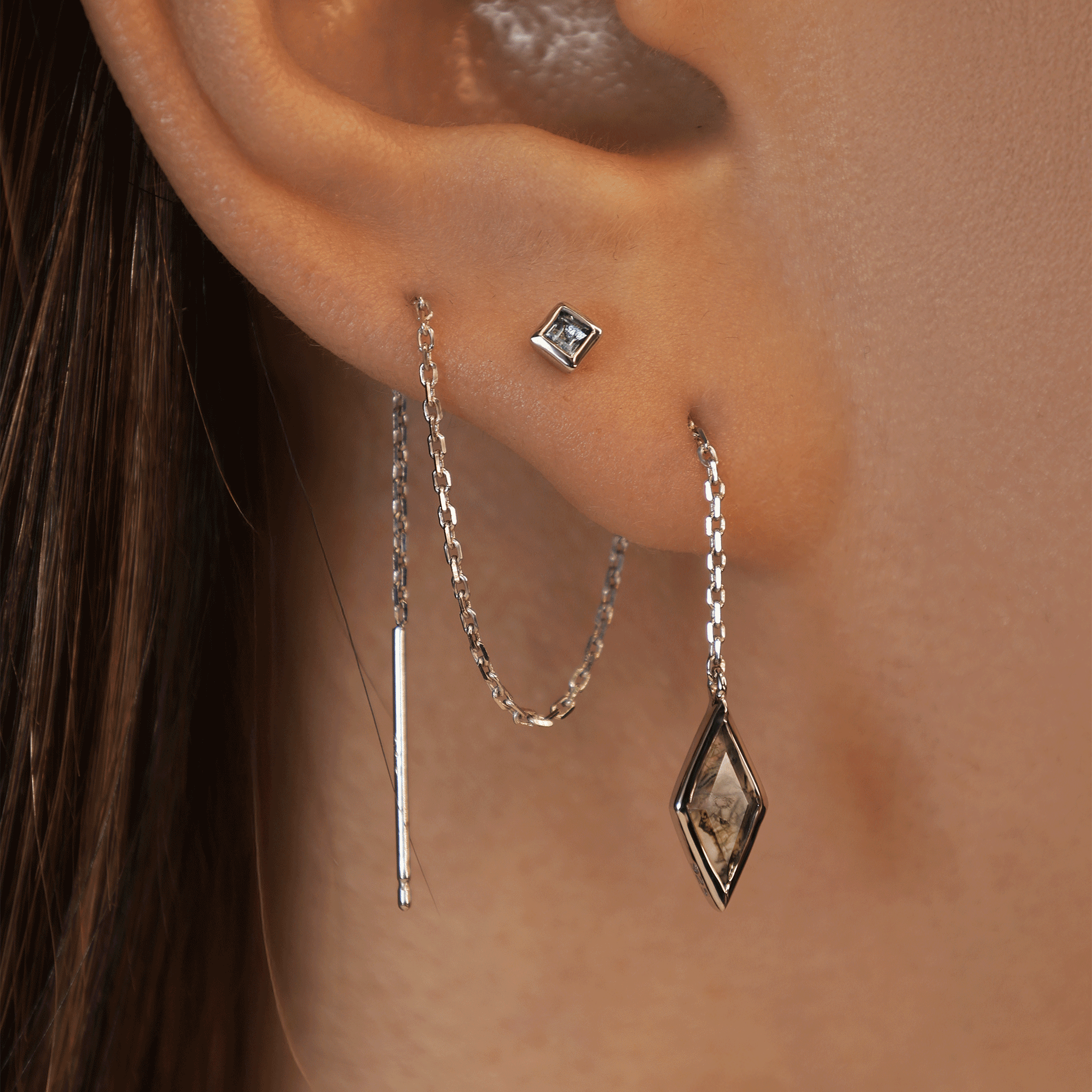 Ray • Rhombus Gemstone Chain Threader