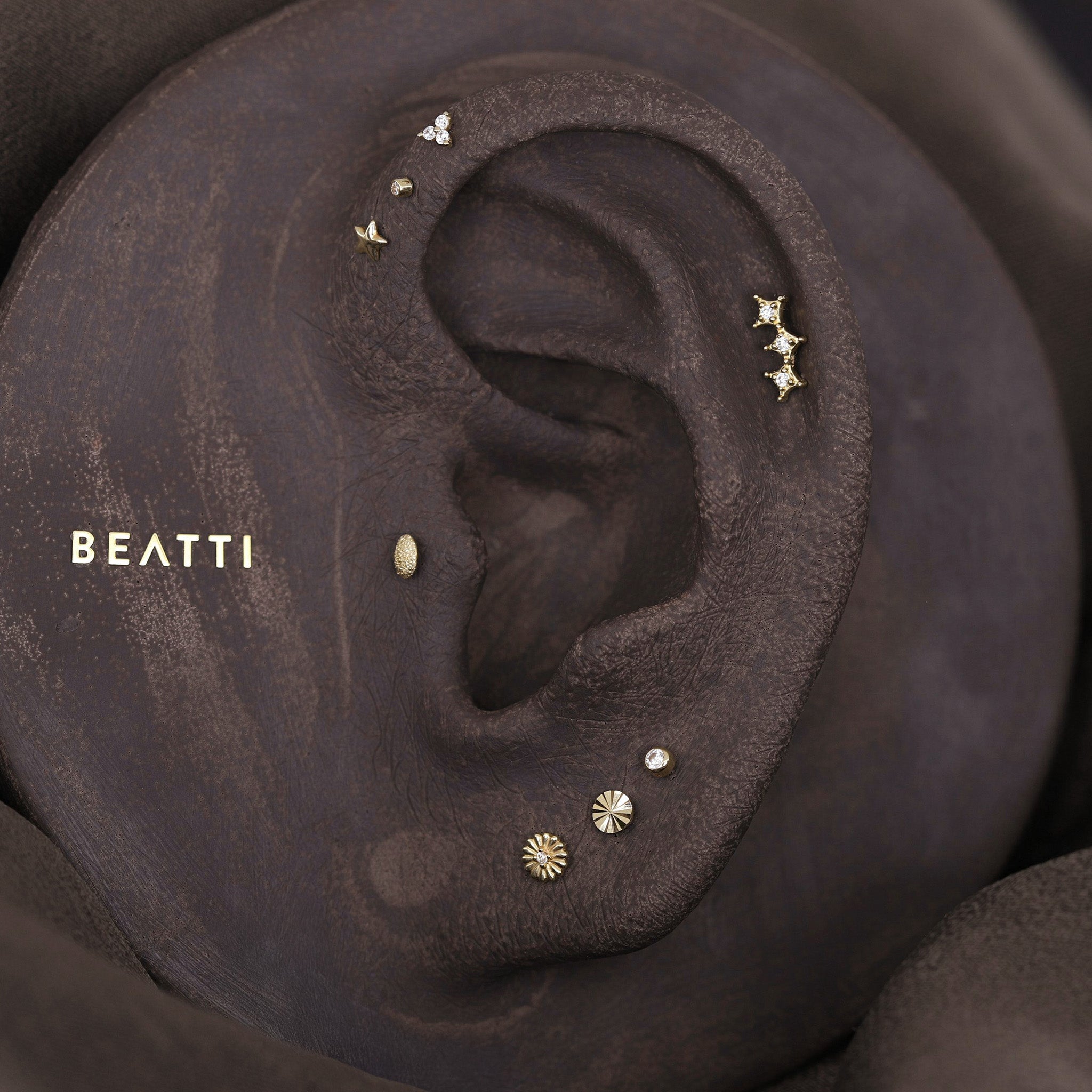 3mm Ray Disc Flat Disc Stud