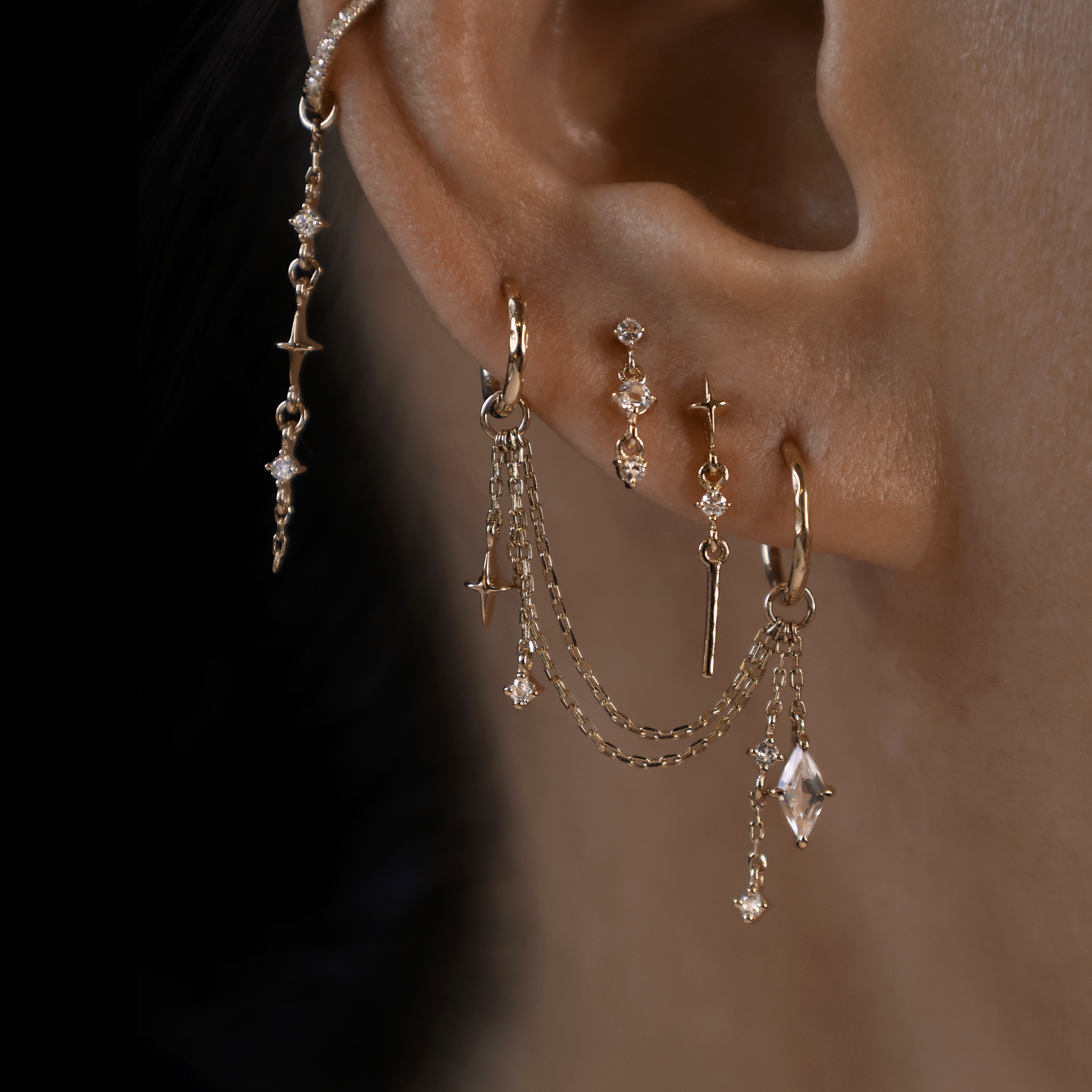 Roxane • Celestial Drop Flat Back Stud