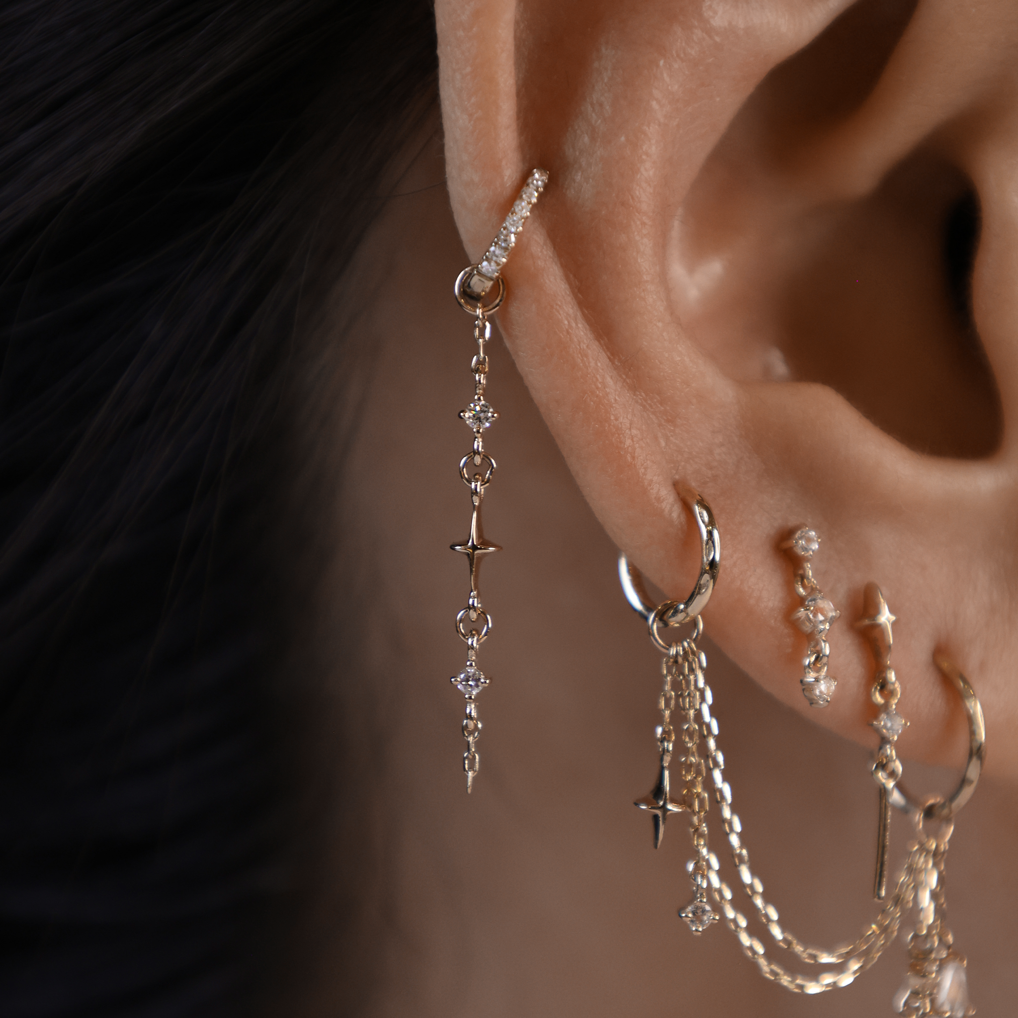Nicole • Celestial Double Diamond Drop Charm