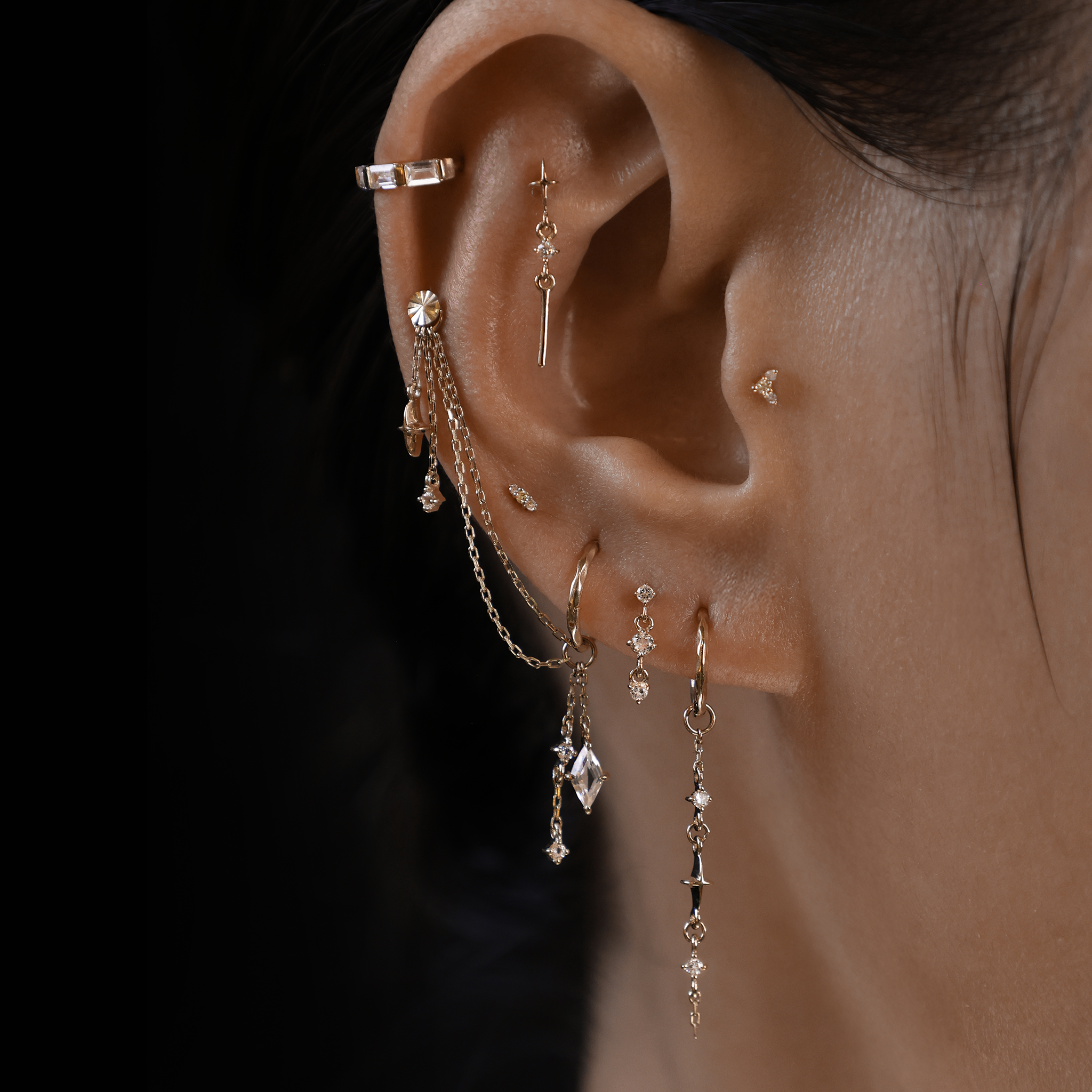 Nicole • Celestial Double Diamond Drop Charm