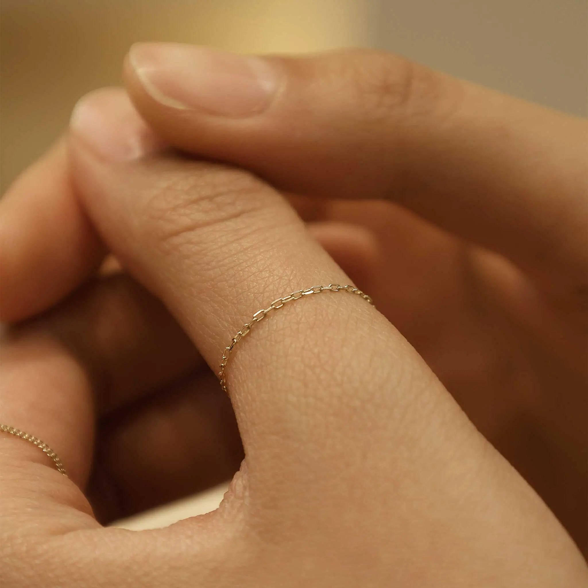 BEATTI Ring No.3 • 14K Gold Chain Ring No.3 • 14K Gold Chain Ring