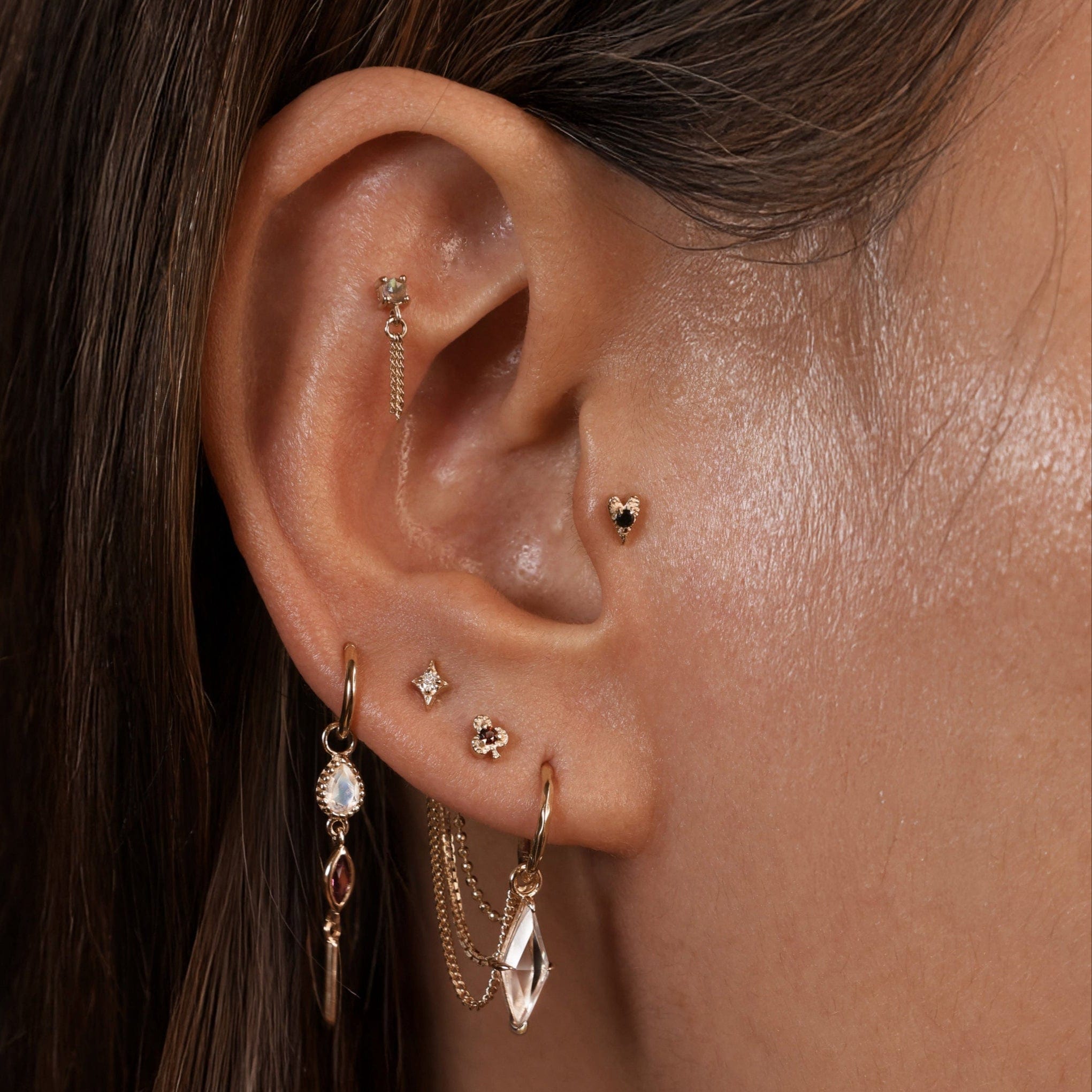 BEATTI Charms BTPG082 • MultiGemstone Bar Charm BTPG082 • MultiGemstone Bar Charm