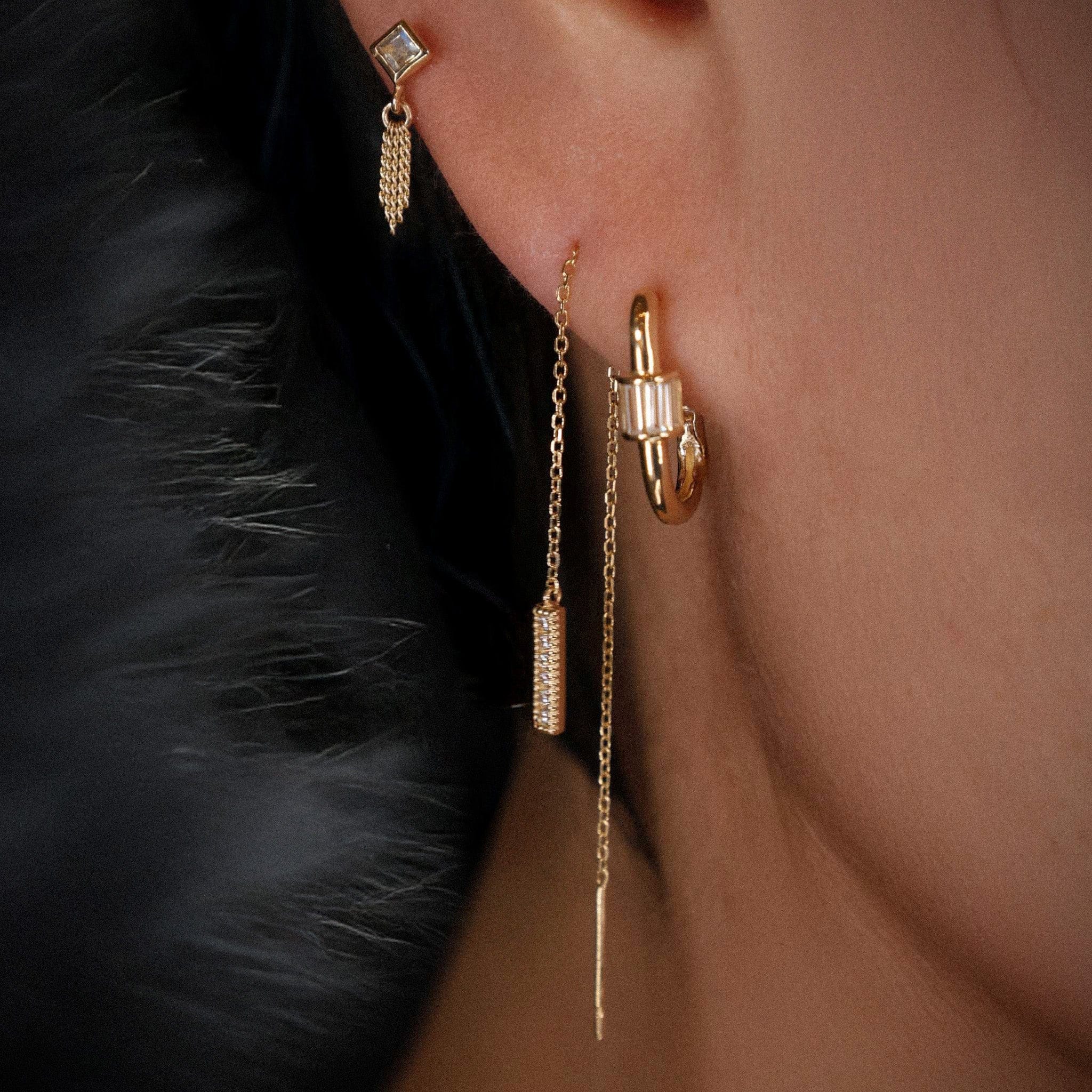 BEATTI Hoops Pavé Bar Threader Pavé Bar Threader