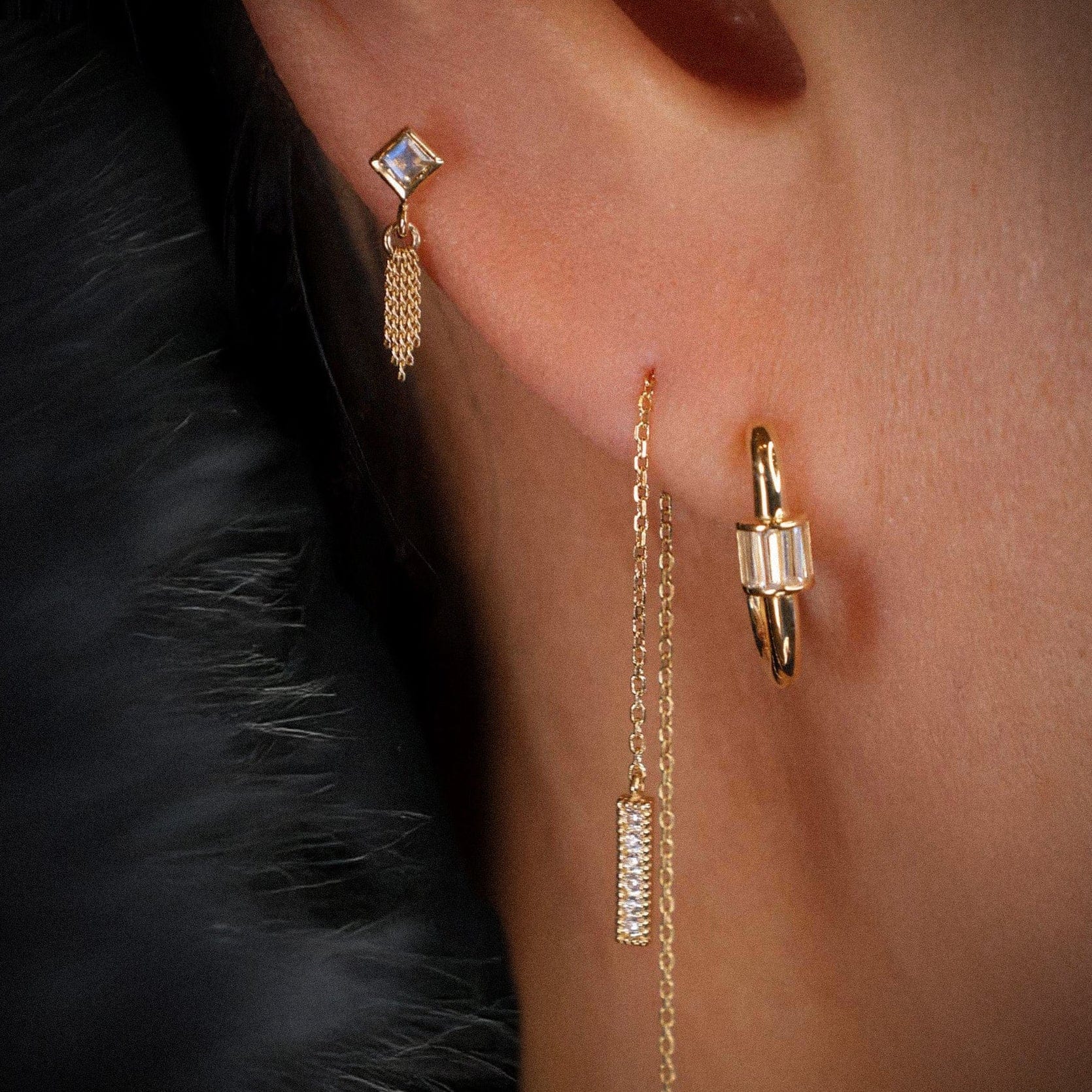 BEATTI Hoops Pavé Bar Threader Pavé Bar Threader