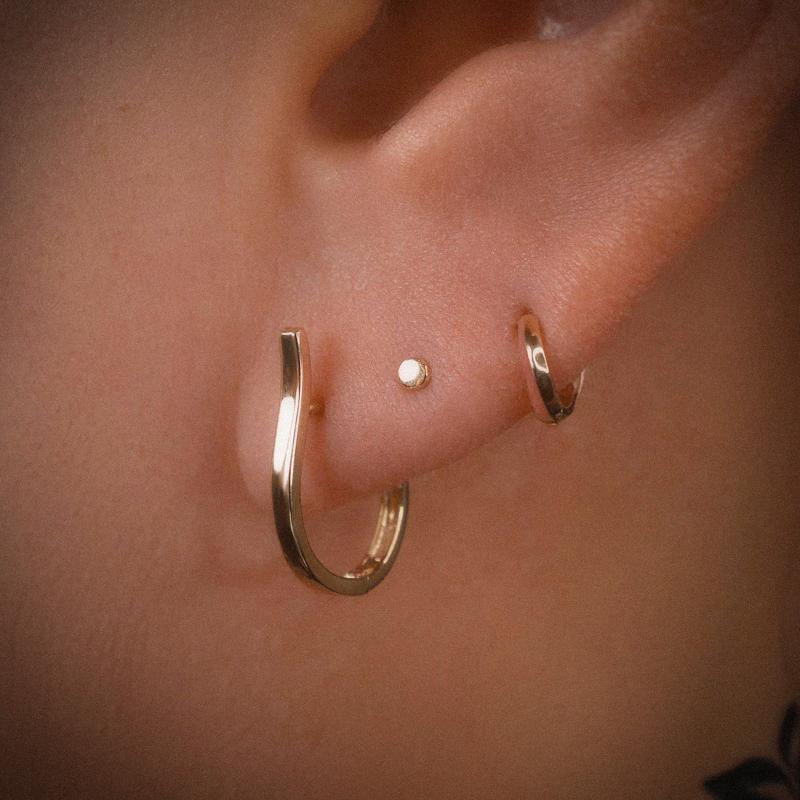 BEATTI Hoops Gold / Pair Sleek U-Hoops OT46791 Sleek U-Hoops