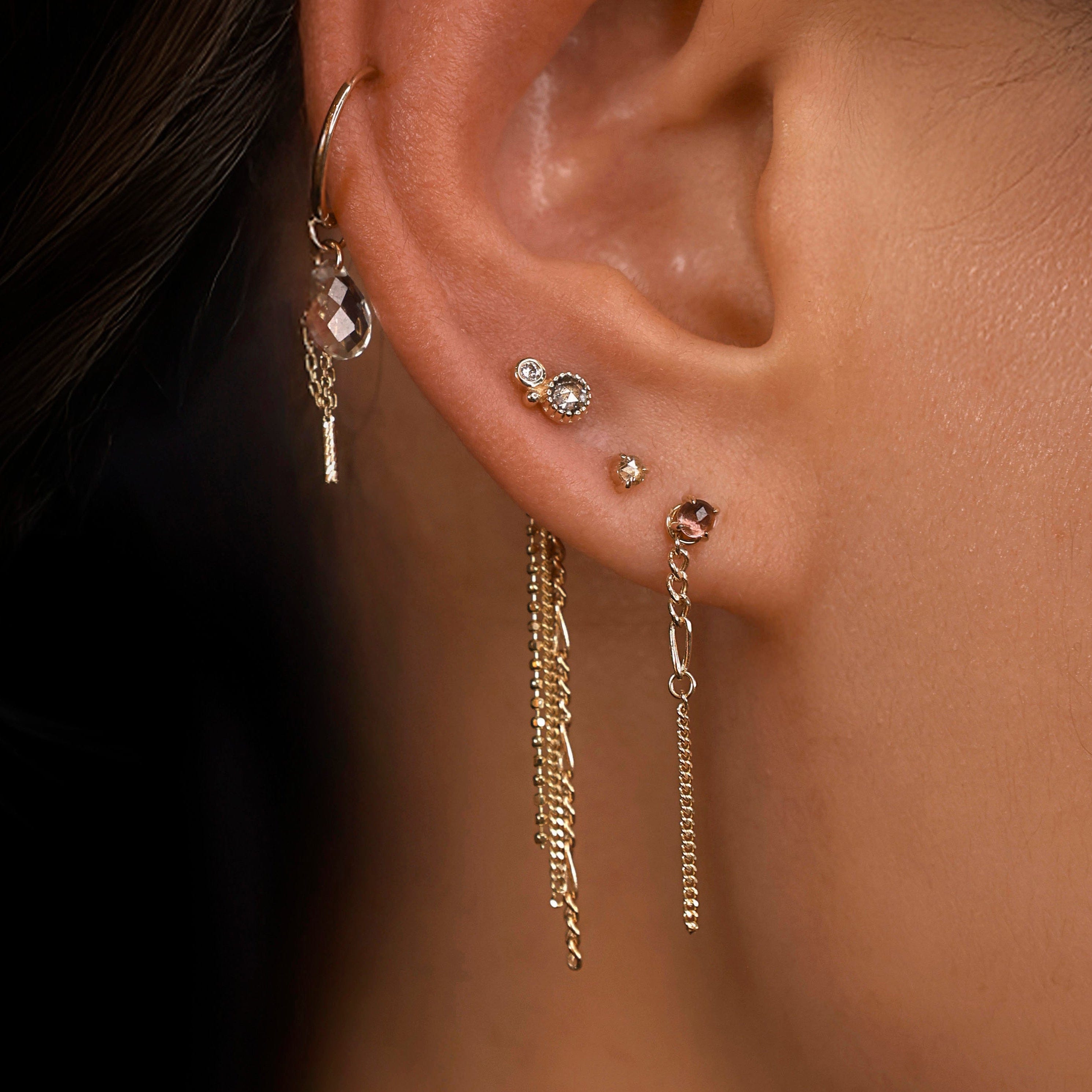 BEATTI Charms Gold Lin • Mixed-Link Drop Chain Charm MJC025 Lin • Mixed-Link Drop Chain Charm