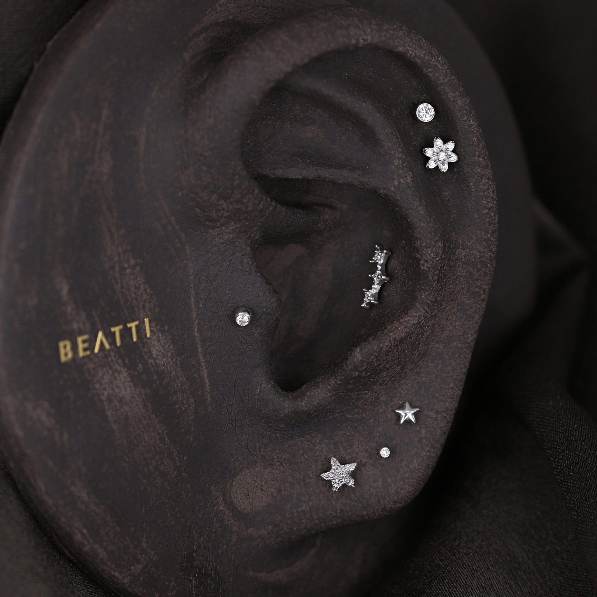 Micro Star Flat Back Stud