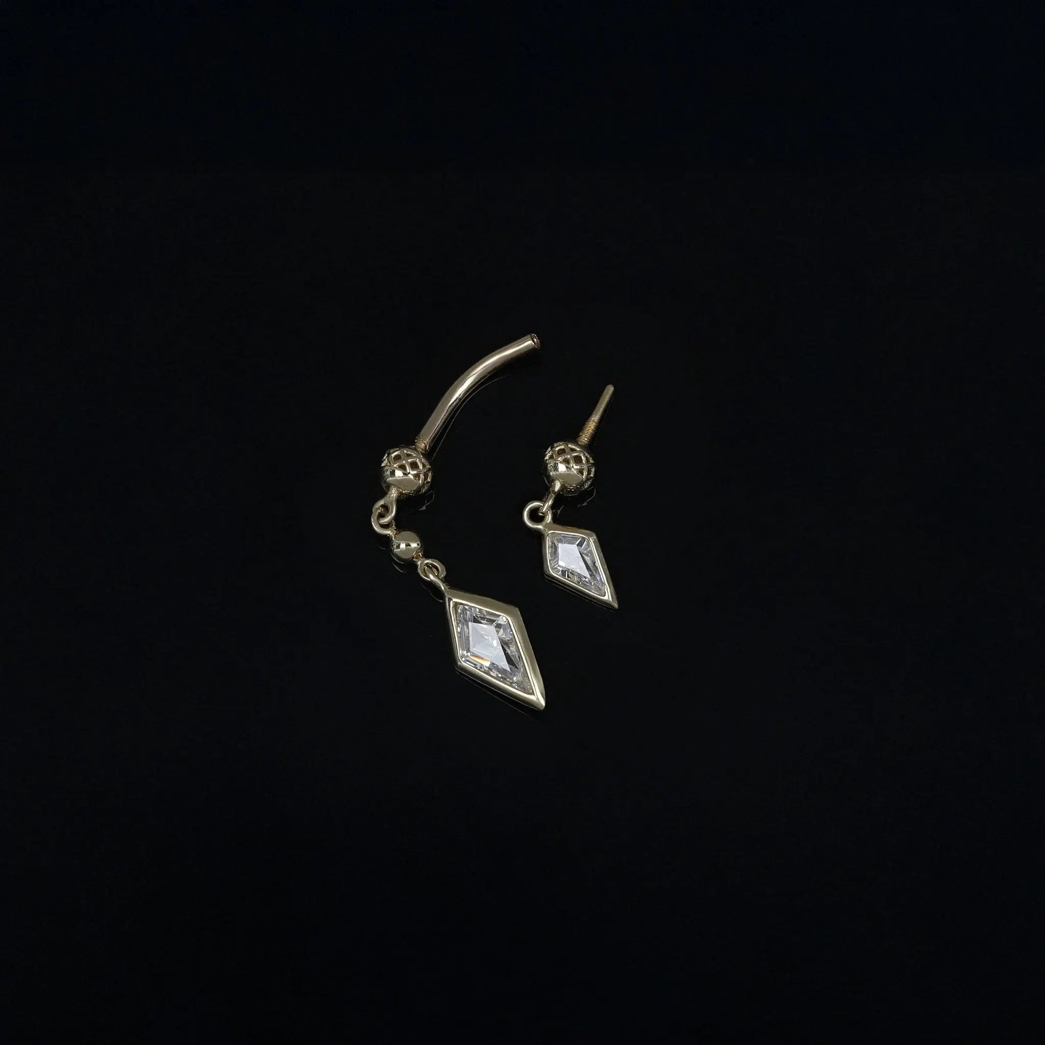 BEATTI Barbell Riké • Double Diamond Flip Curved Barbell Riké • Double Diamond Flip Curved Barbell