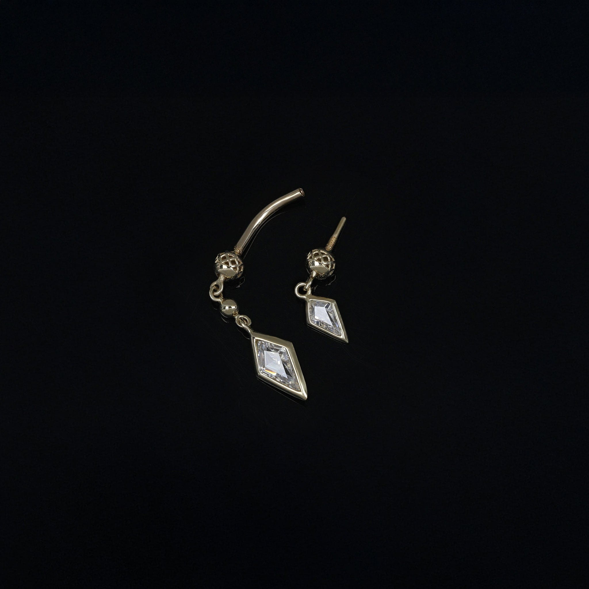 BEATTI Barbell Riké • Double Diamond Flip Curved Barbell Riké • Double Diamond Flip Curved Barbell