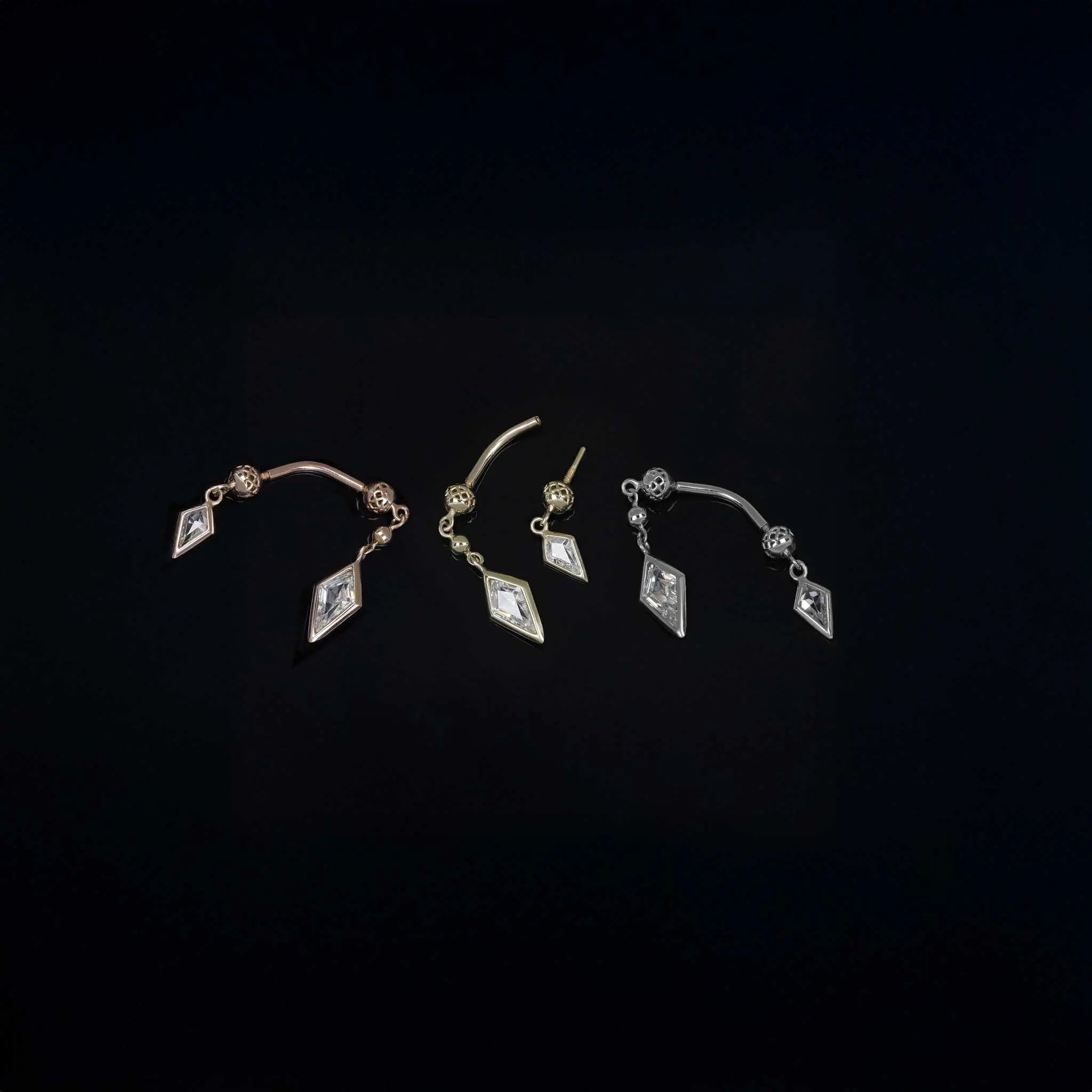 BEATTI Barbell Riké • Double Diamond Flip Curved Barbell Riké • Double Diamond Flip Curved Barbell