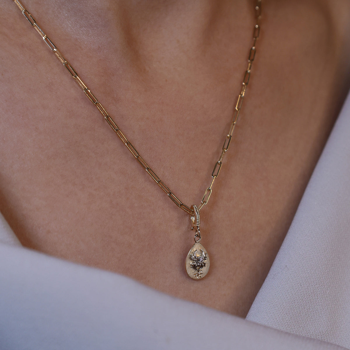 Diamond Spider Medallion Pendant