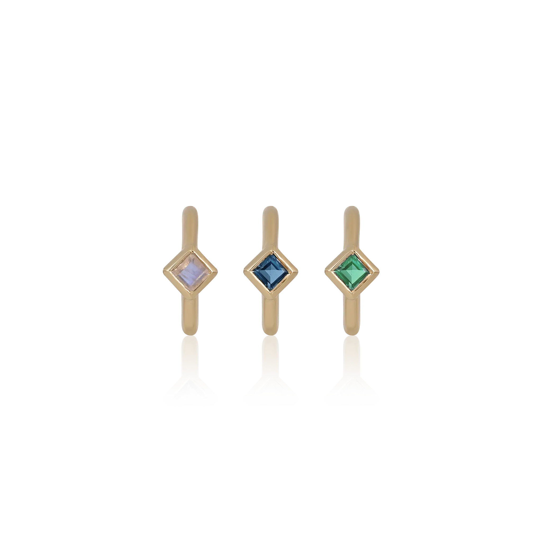 BEATTI Hoops Azra • Dainty Genuine Gemstone Hoop Earrings Azra • Dainty Genuine Gemstone Hoop Earrings