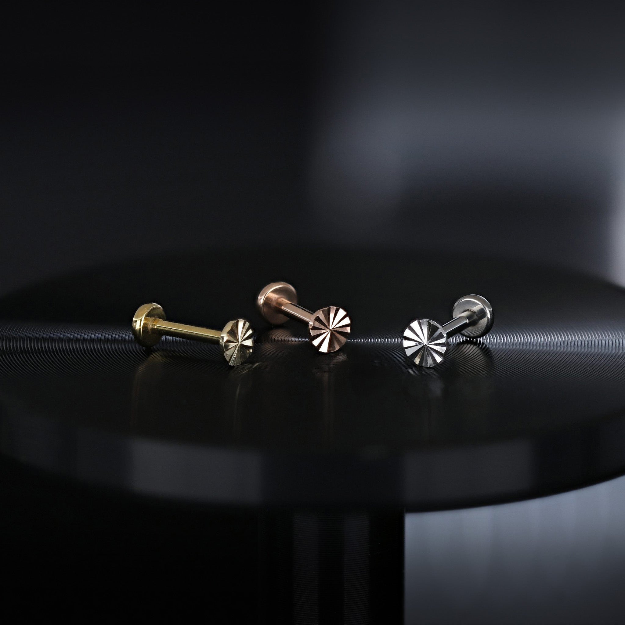 3mm Ray Disc Flat Disc Stud
