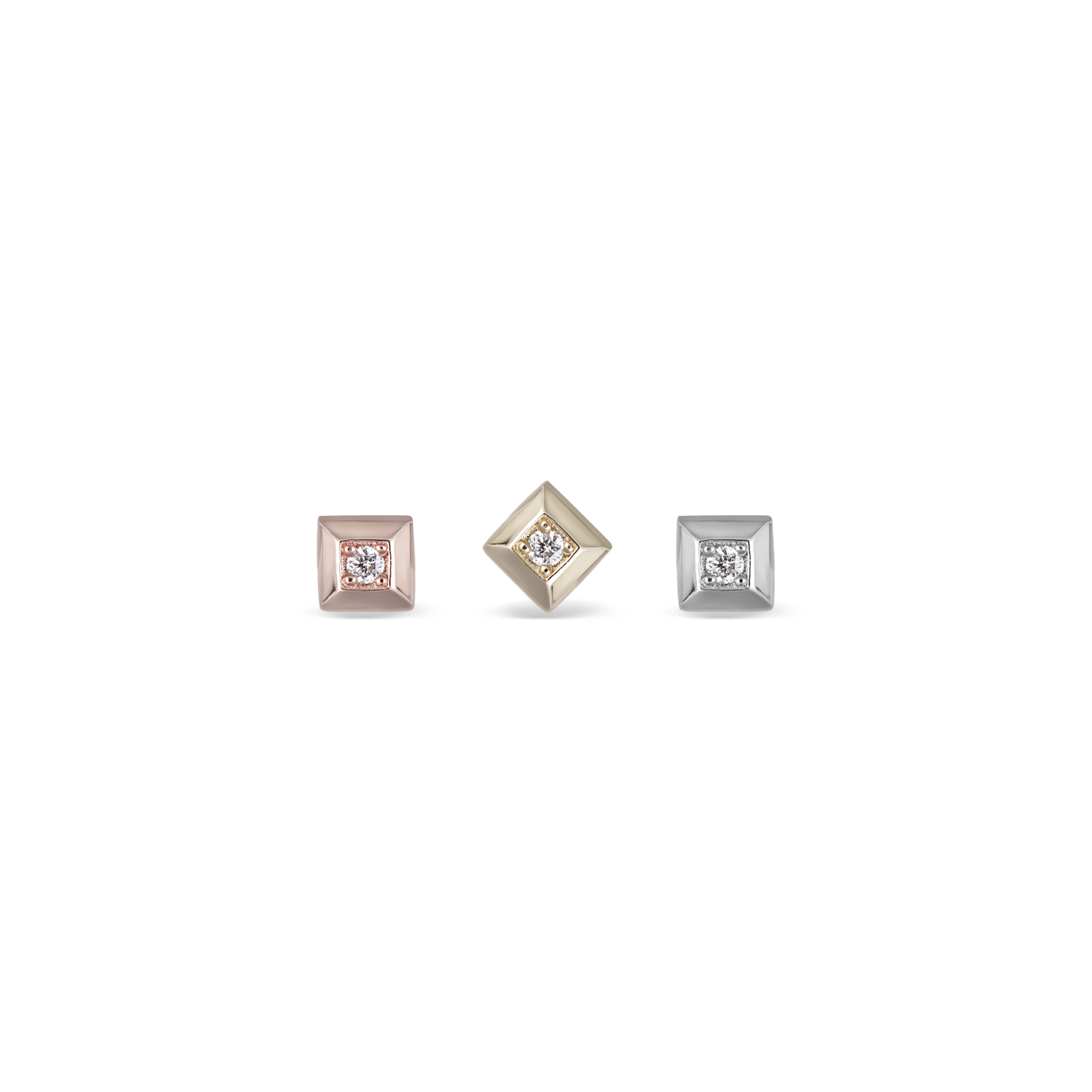 Diamond Pyramid Flat Back Stud