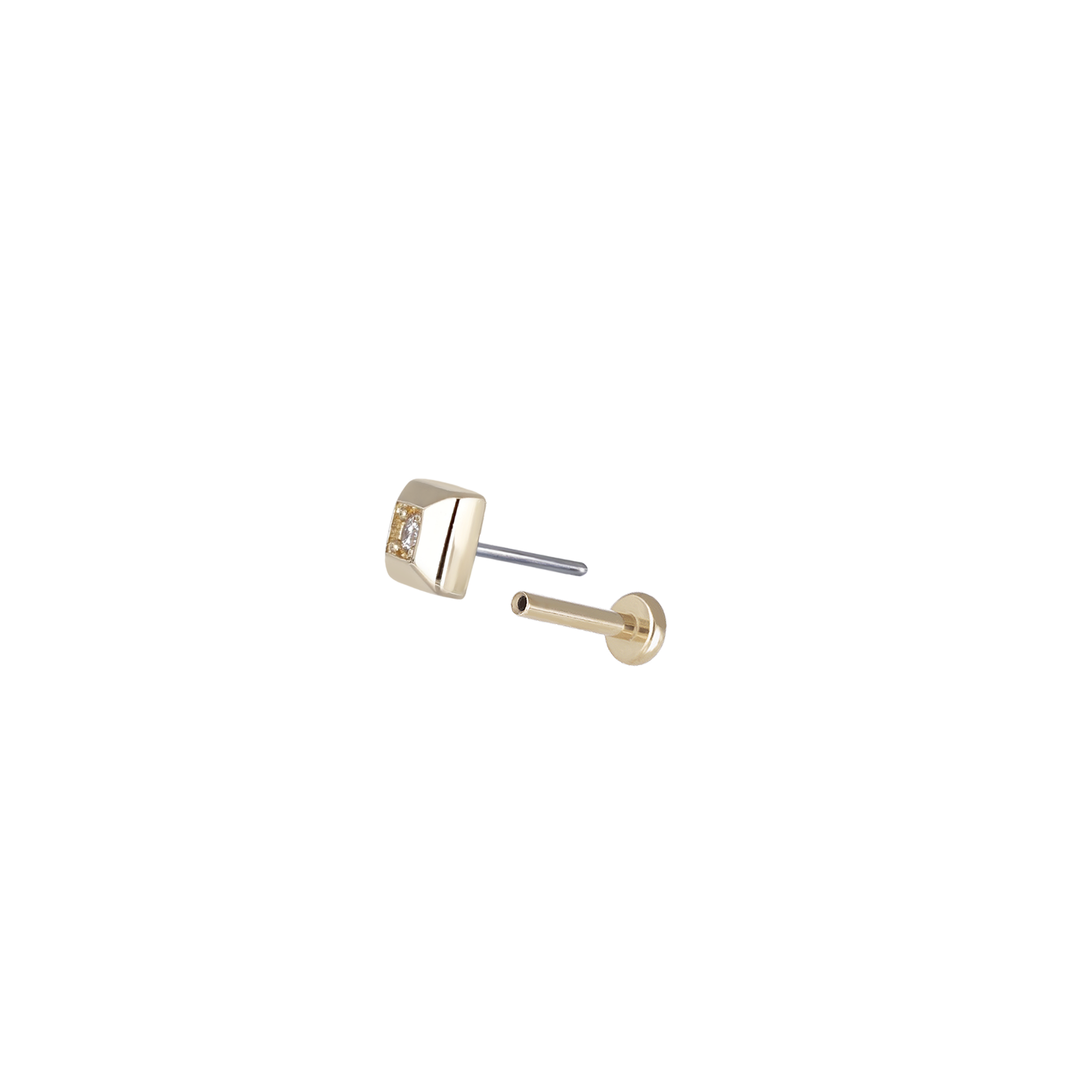 Diamond Pyramid Flat Back Stud
