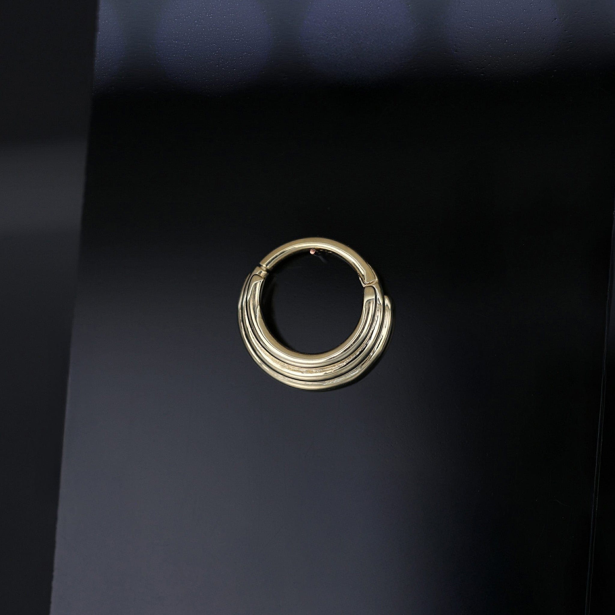 BEATTI Barbell Gold Triple Arc Septum Clicker 16G BJ2107 Triple Arc Septum Clicker 16G