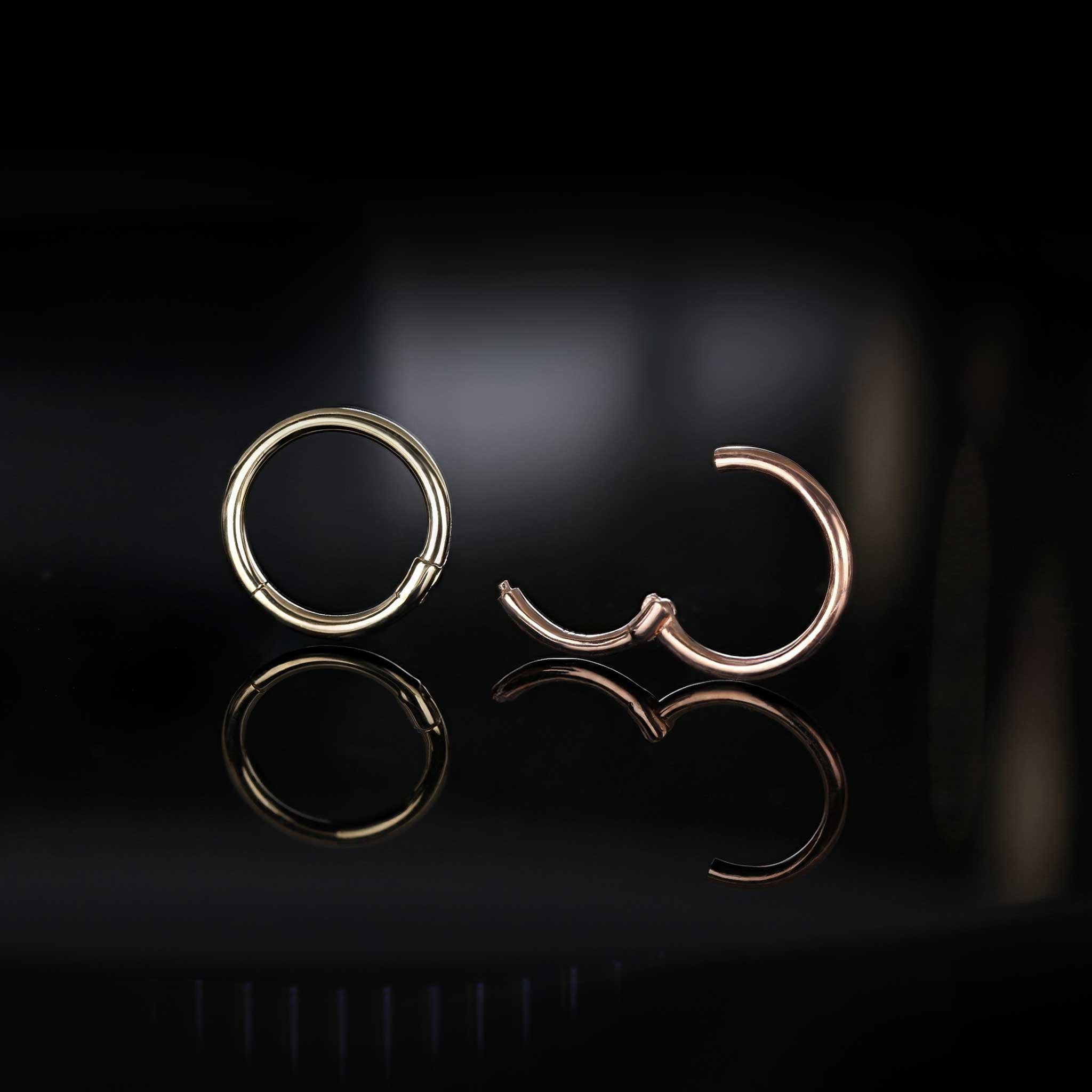 BEATTI Hoops 14K Gold Clicker Hoop 14K Gold Clicker Hoop