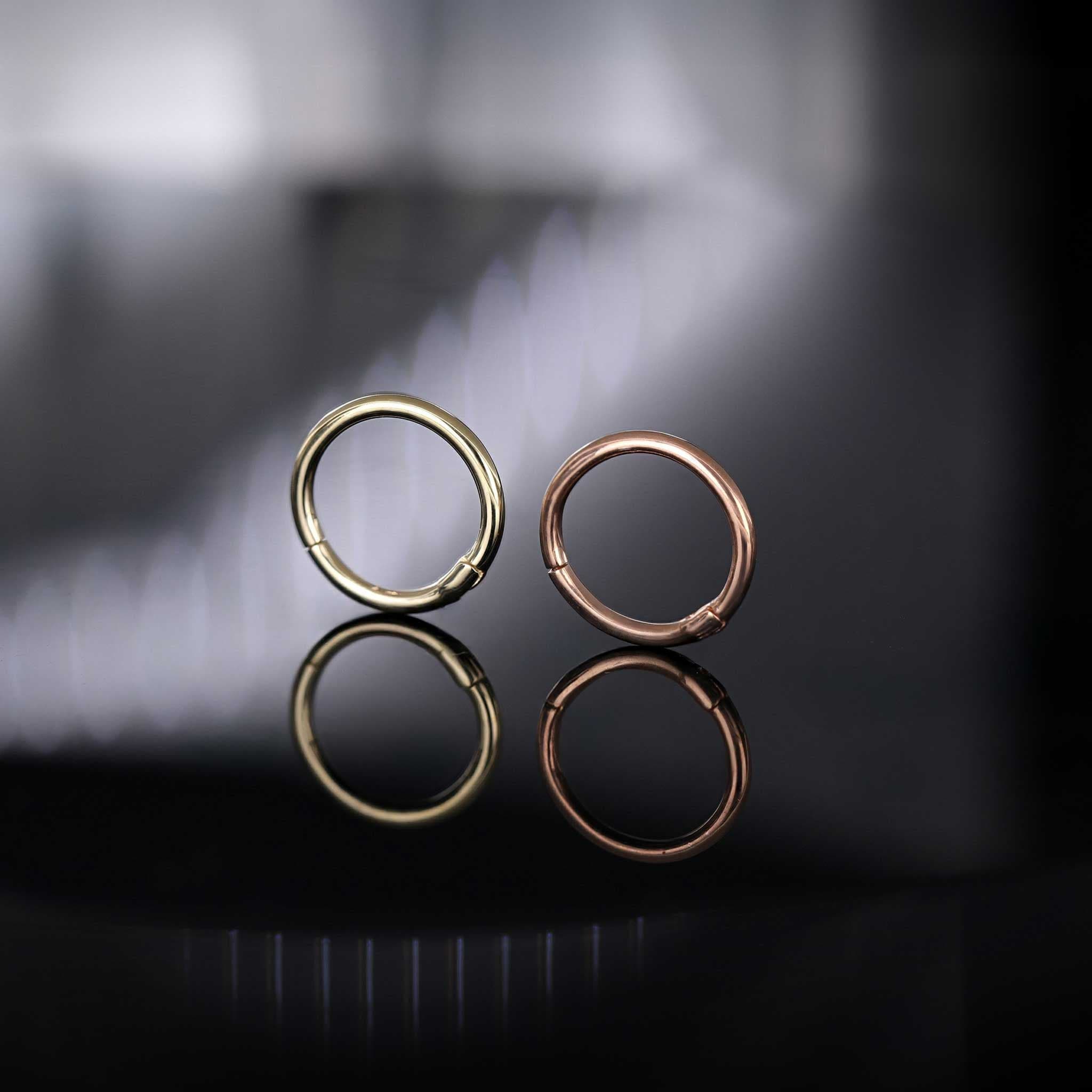 BEATTI Hoops 14K Gold Clicker Hoop 14K Gold Clicker Hoop