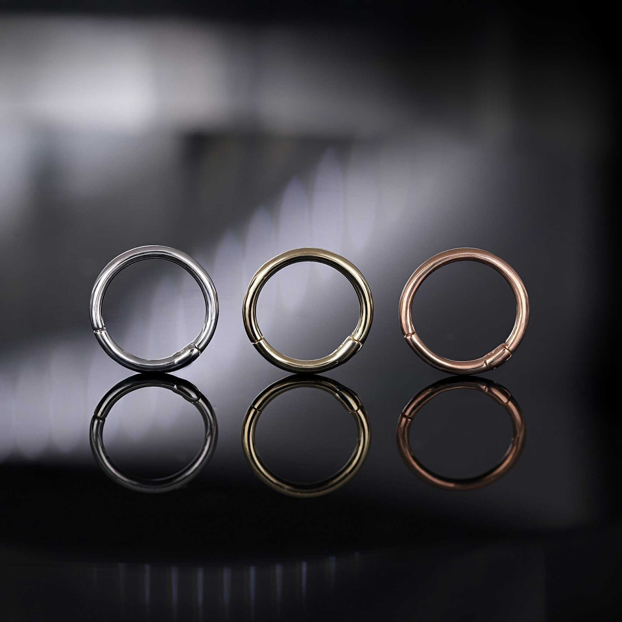 BEATTI Hoops 14K Gold Clicker Hoop 14K Gold Clicker Hoop