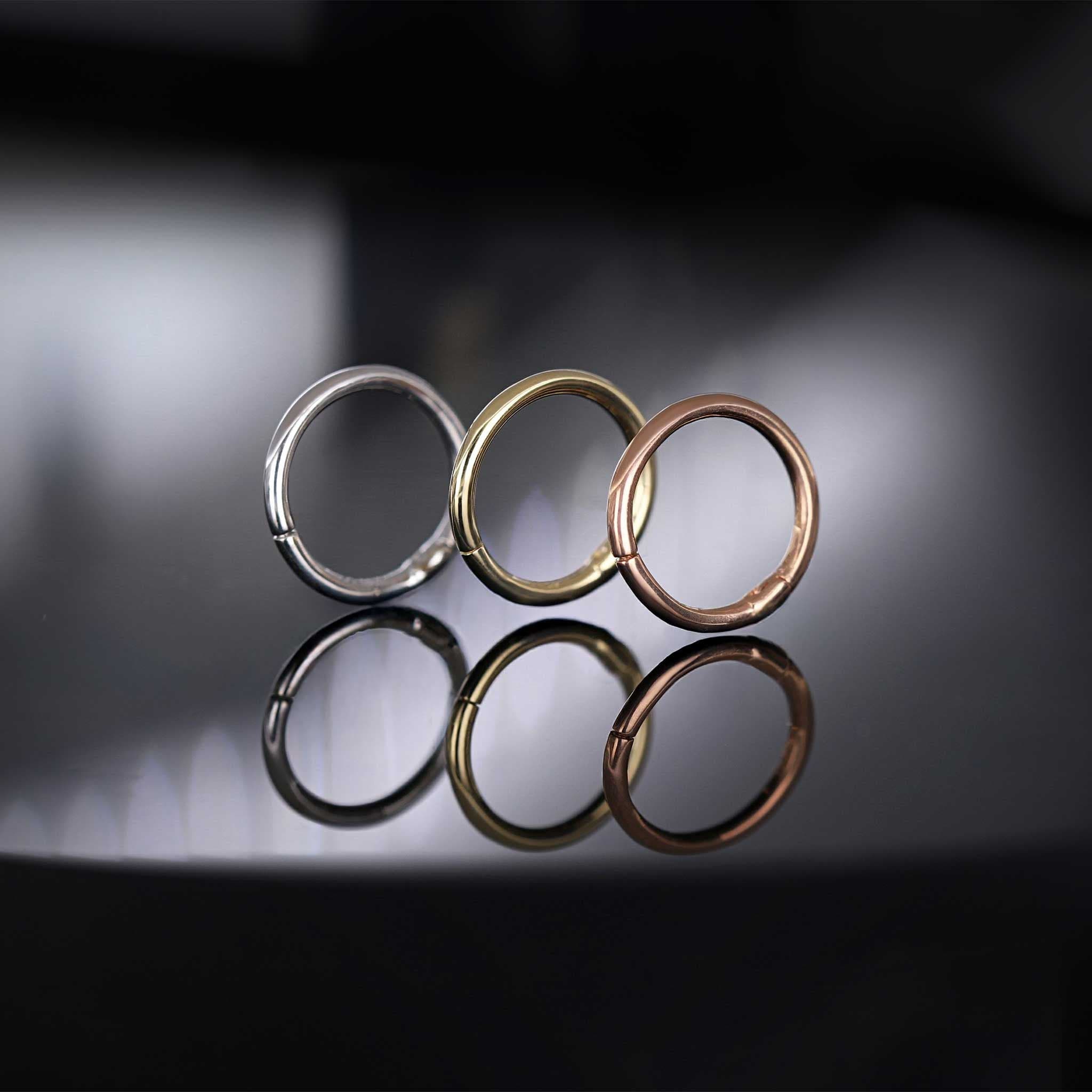 BEATTI Hoops 14K Gold Clicker Hoop 14K Gold Clicker Hoop