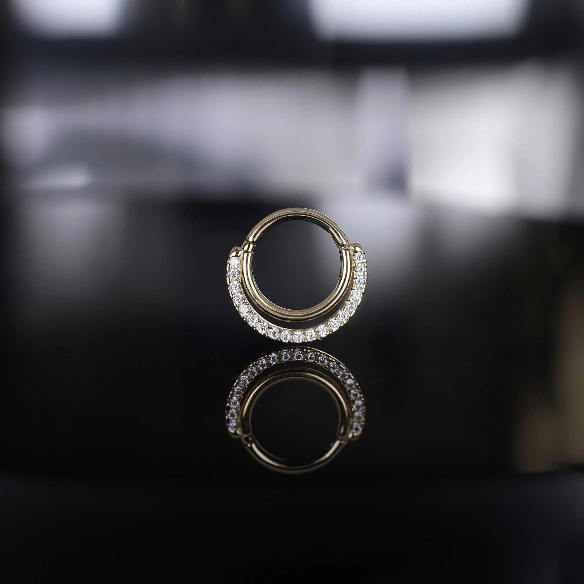 BEATTI Hoops Gold / 16G/8mm 14K Gold Clicker Hoop BJ5070 YG 14K Gold Clicker Hoop