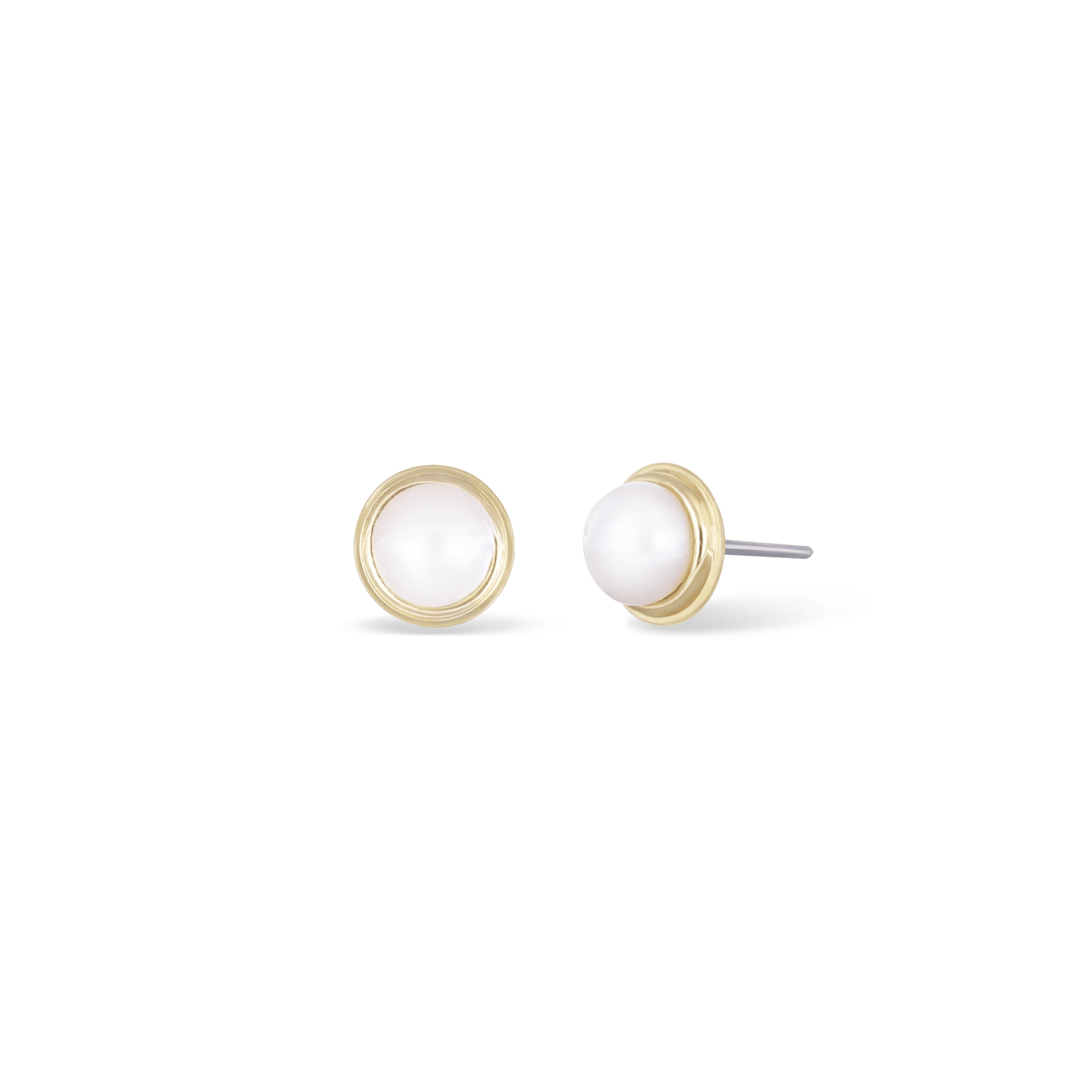 BEATTI Hoops Gold / Pearl BJ6935 • 14K Gold Pearl Stud BJ6935 BJ6935 • 14K Gold Pearl Stud