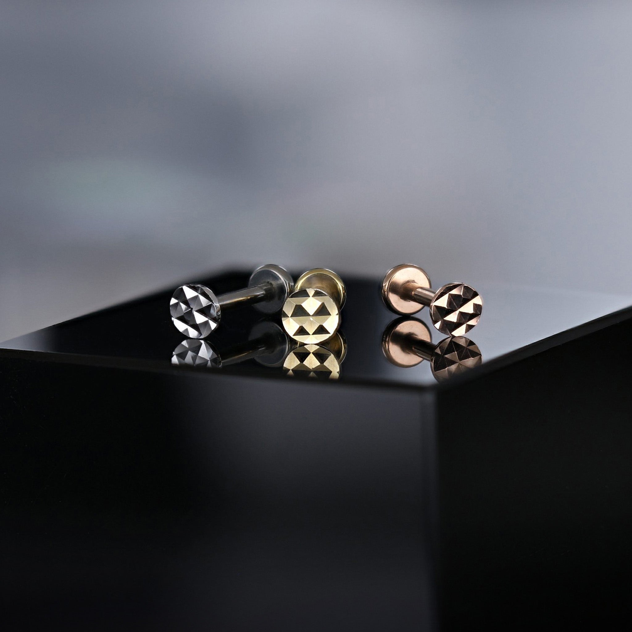 Prism Facet Disc Flat Back Stud