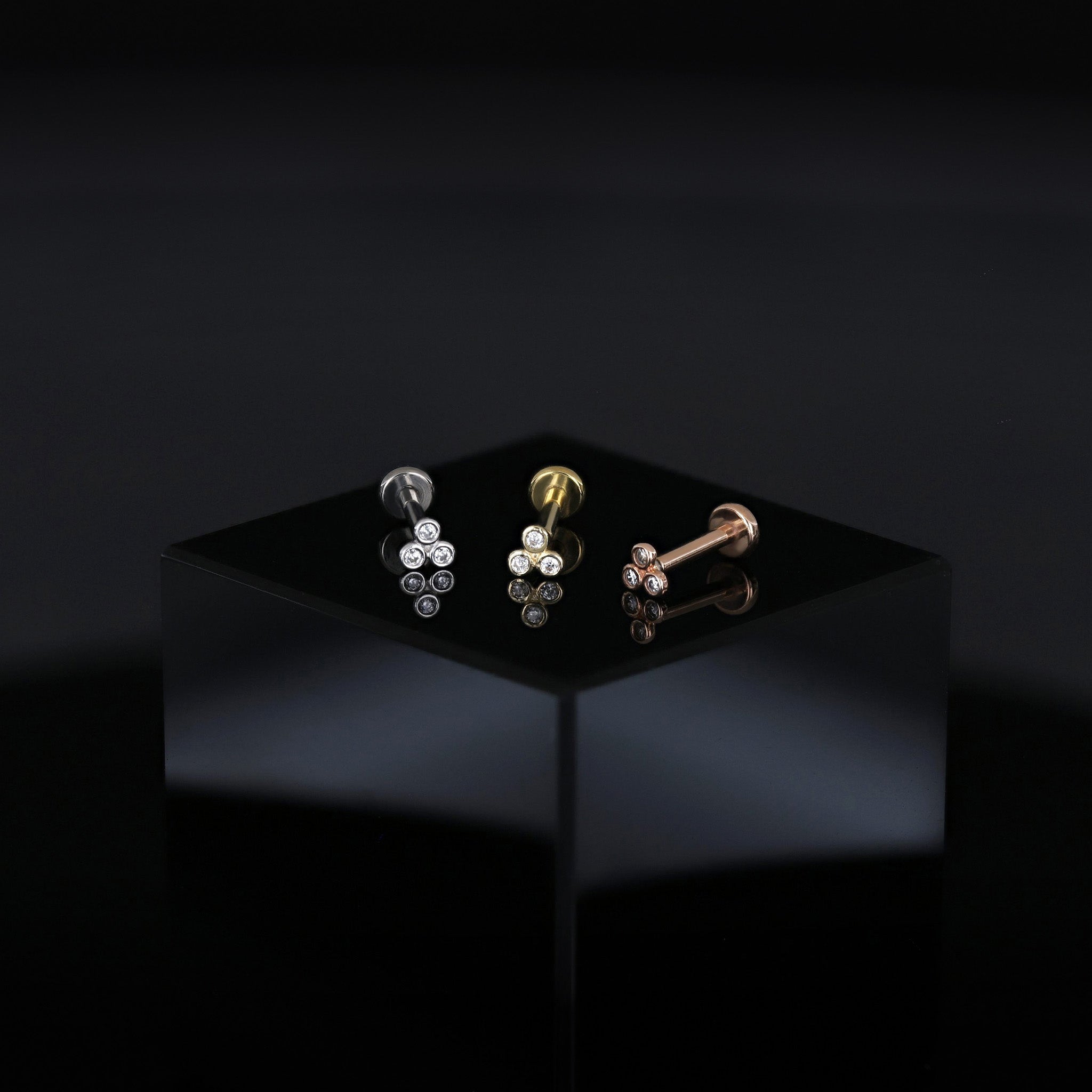 Micro Cluster CZ Flat Back Stud