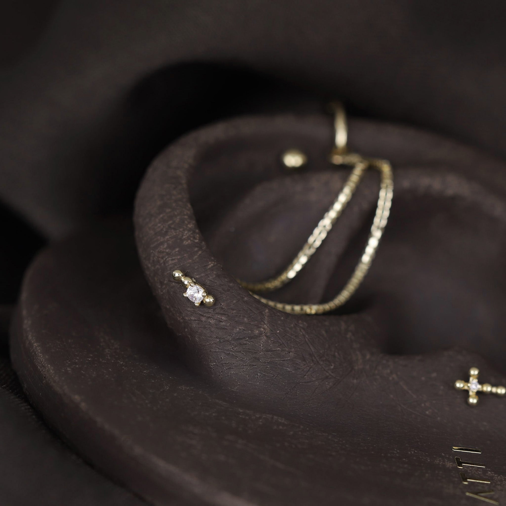 Mirco Bead Drop CZ Flat Back Stud