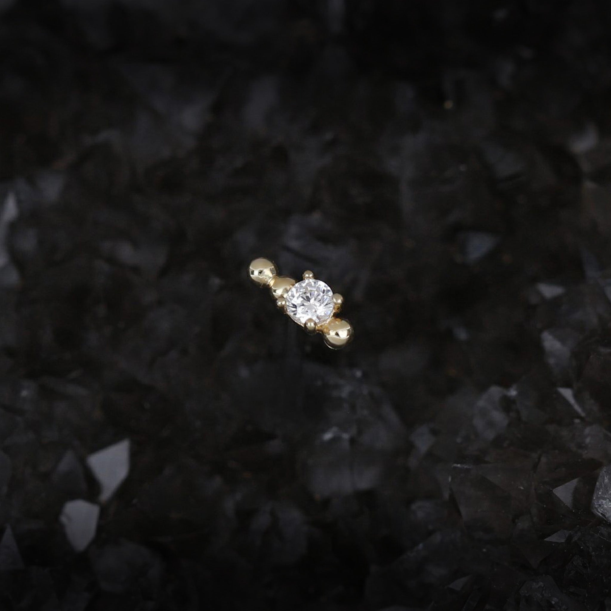 Mirco Bead Drop CZ Flat Back Stud