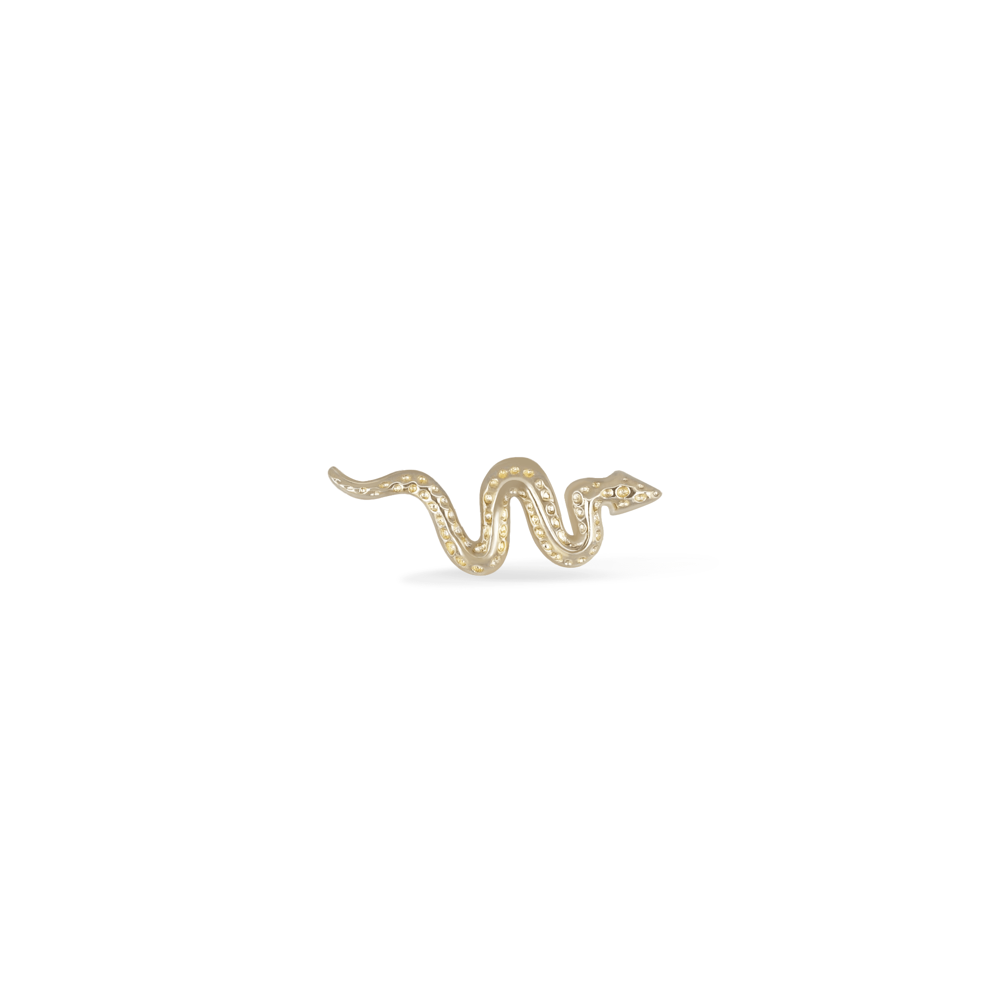 BEATTI Threadless Ends 14K Gold Tiny Snake Internally threaded 14K Gold Tiny Snake Internally threaded