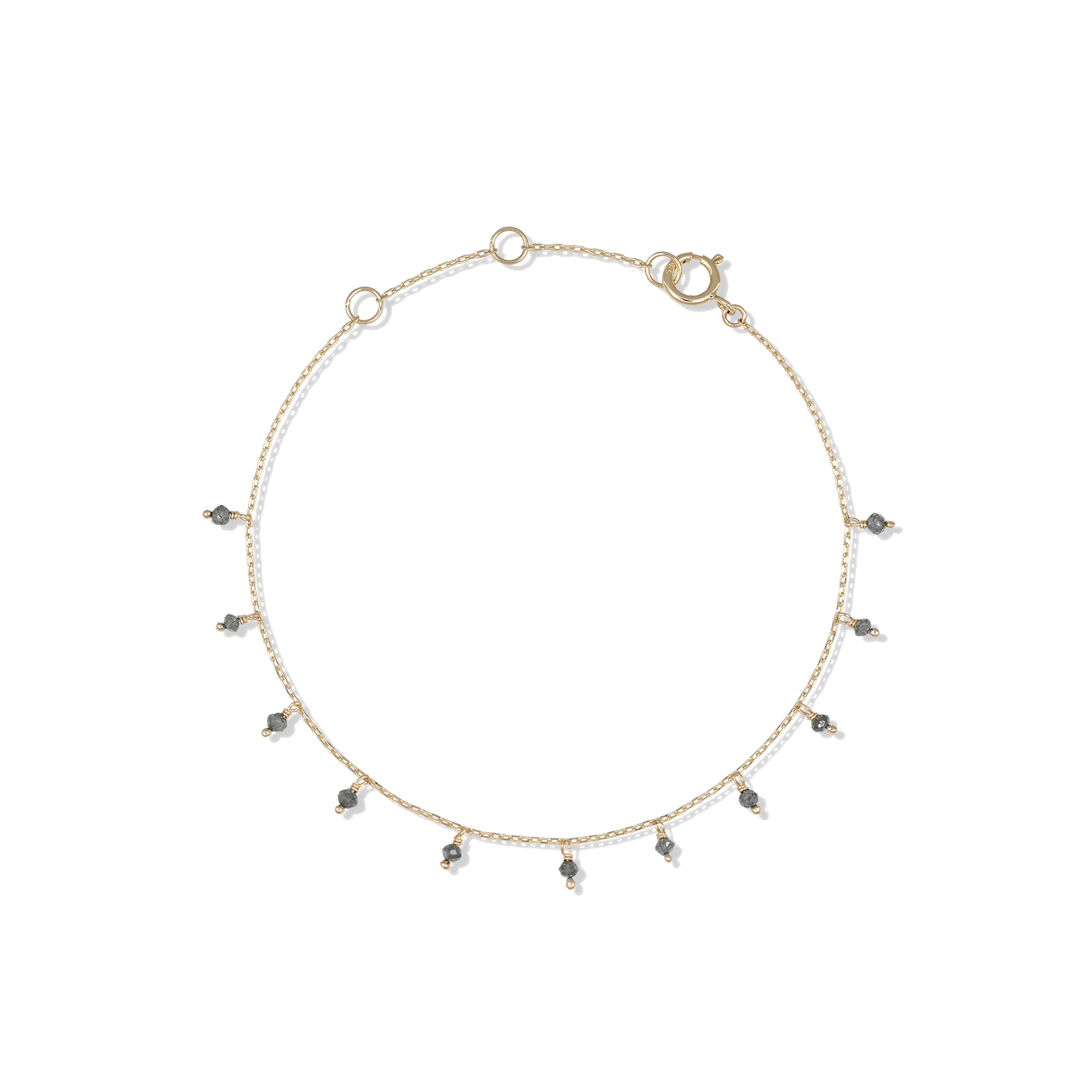 BEATTI Bracelet Gold / Black Diamond Sample Sale • 14K Gold Black Diamond Bracelet SS25 SS25 BR 025 YG (CINDY NEED TO UPDATE) Sample Sale • 14K Gold Black Diamond Bracelet SS25